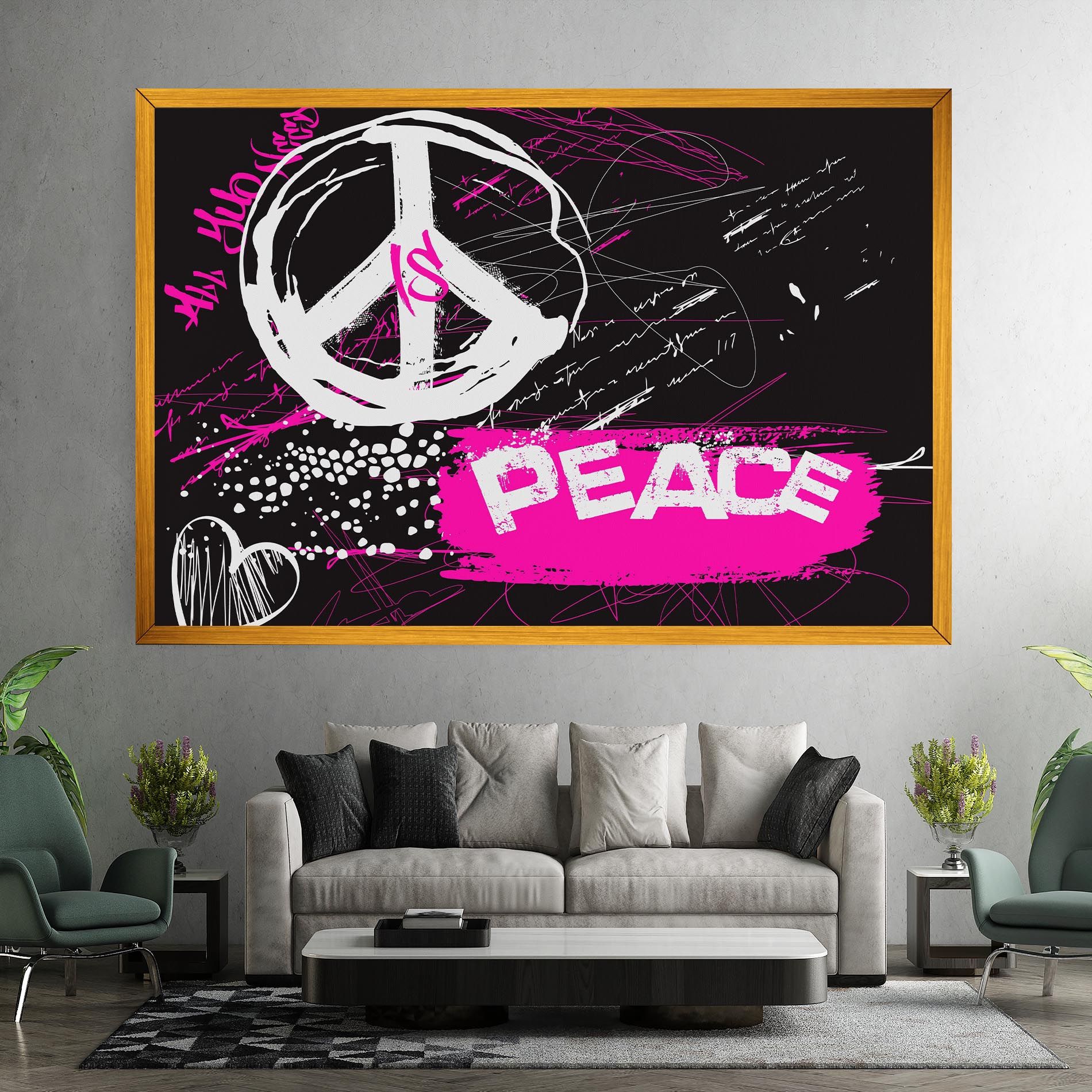 Graffiti Pink Peace mockup 7
