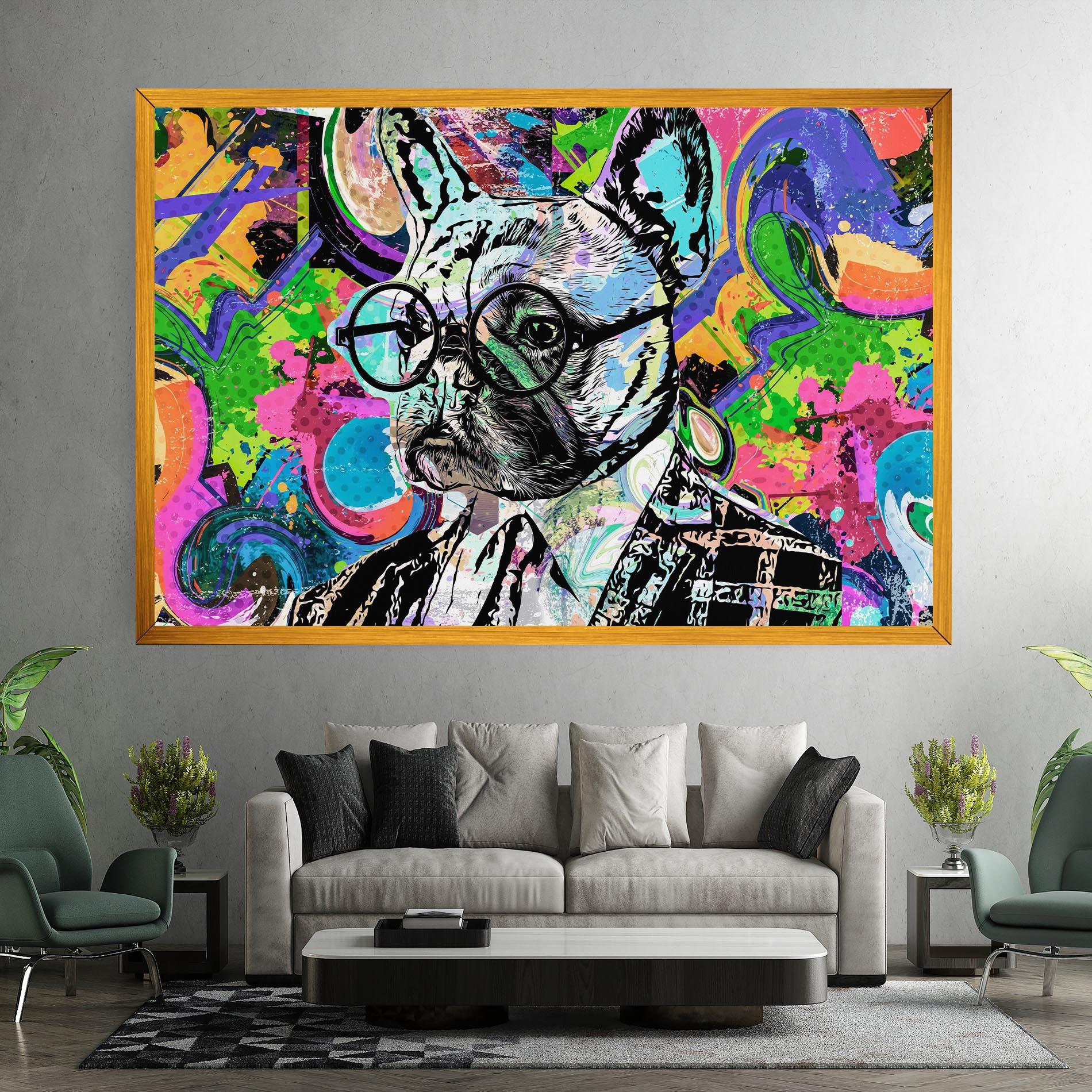 Vászonkép Graffity Bulldog mockup 7