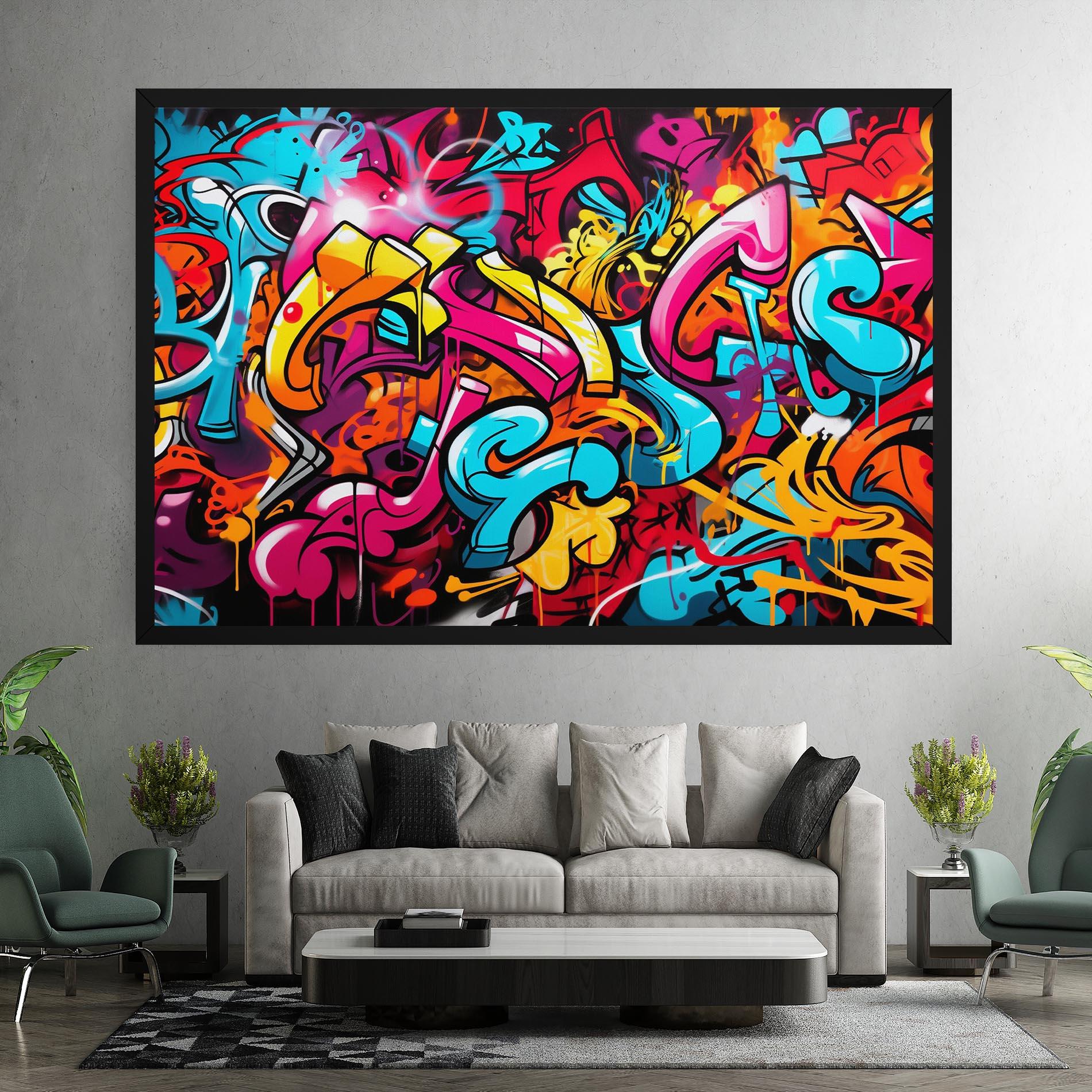 Vászonkép Abstract Graffiti mockup 7