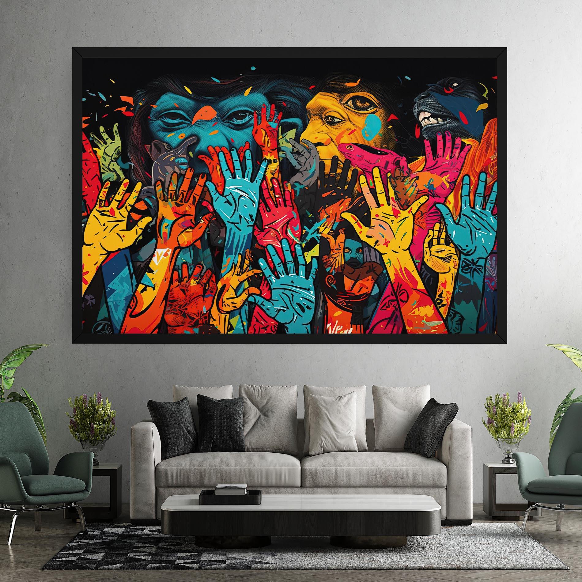 Vászonkép Colorful Hands mockup 7