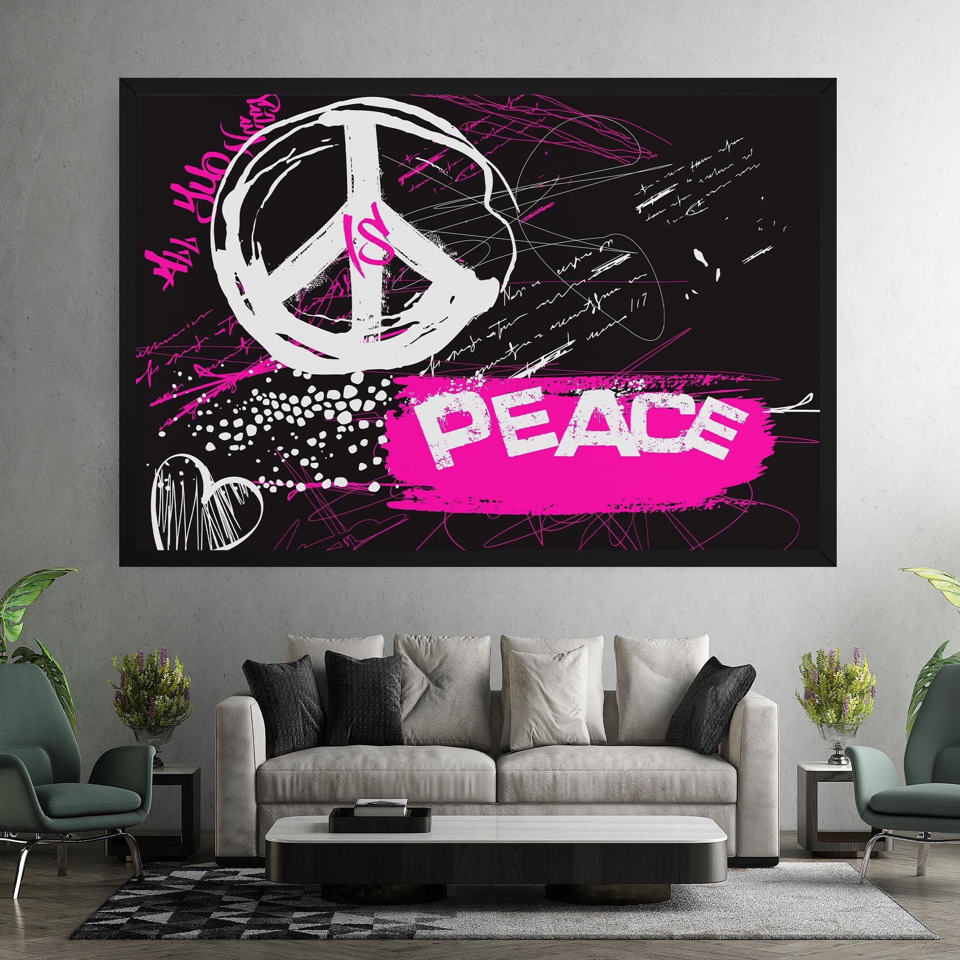 Graffiti Pink Peace mockup 7