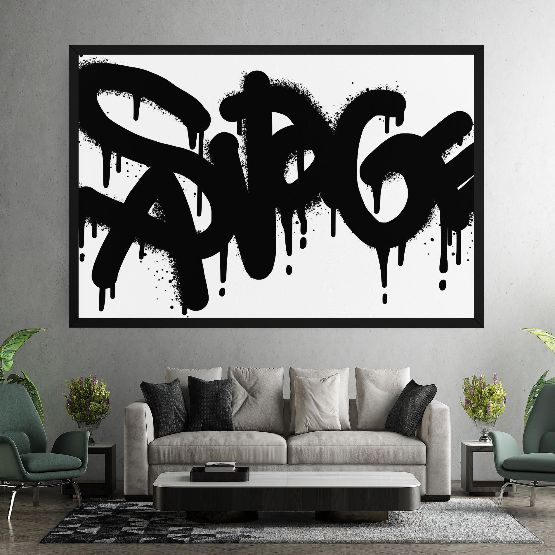 Vászonkép Graffiti Savage mockup 7