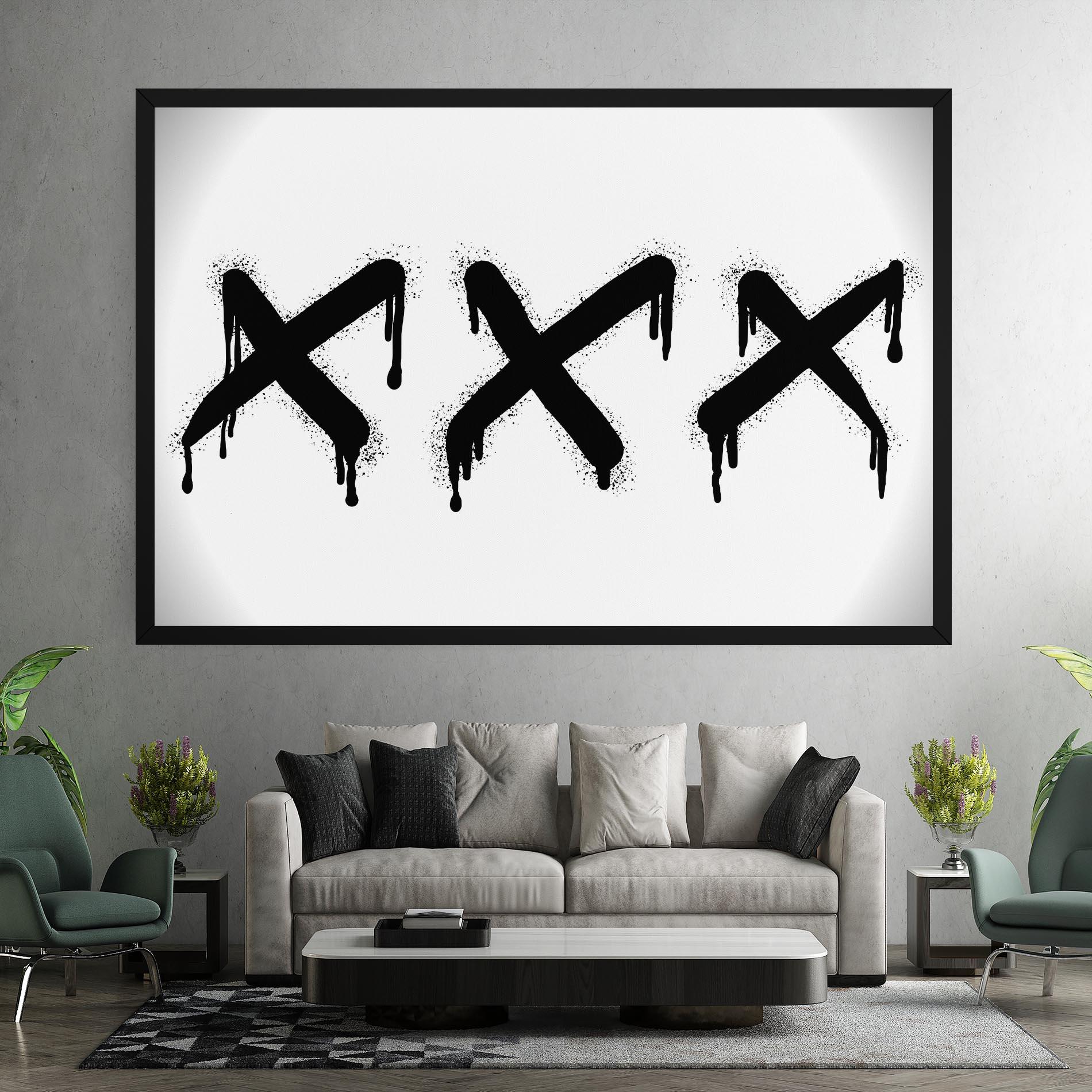 Vászonkép Grafiti X Spray mockup 7