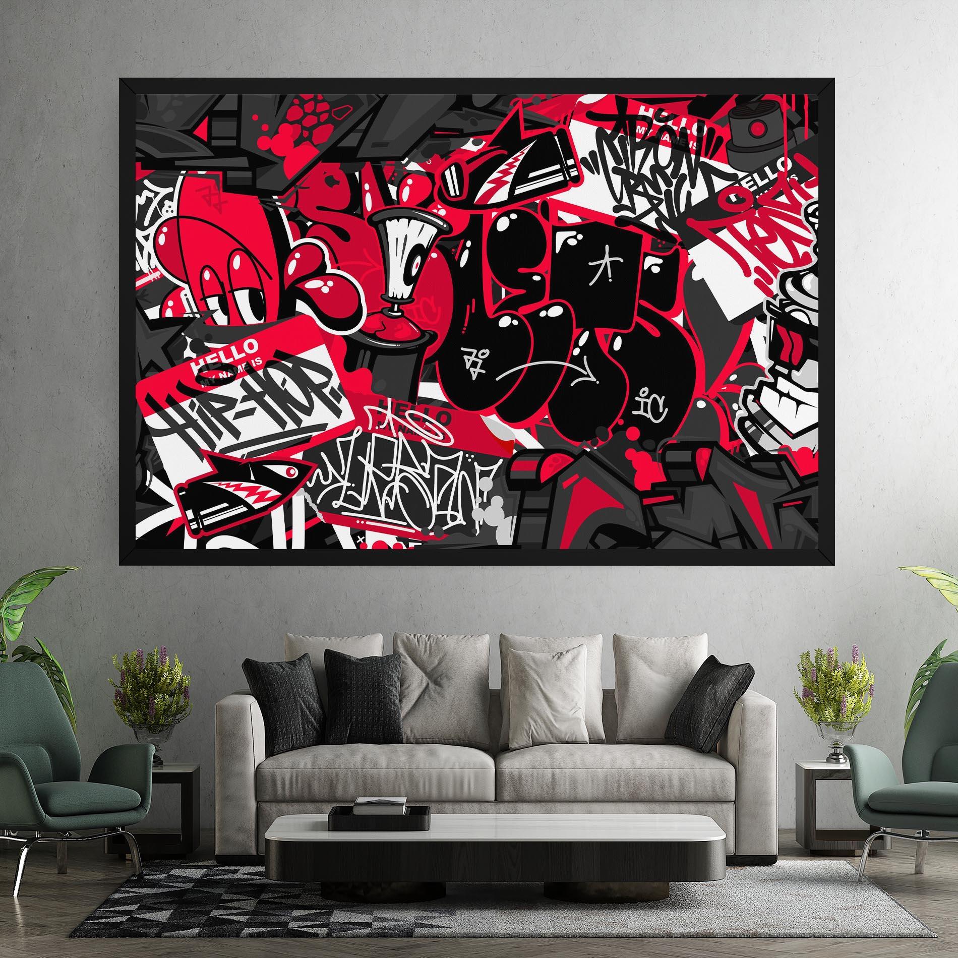 Vászonkép Hip Hop Graffiti mockup 7