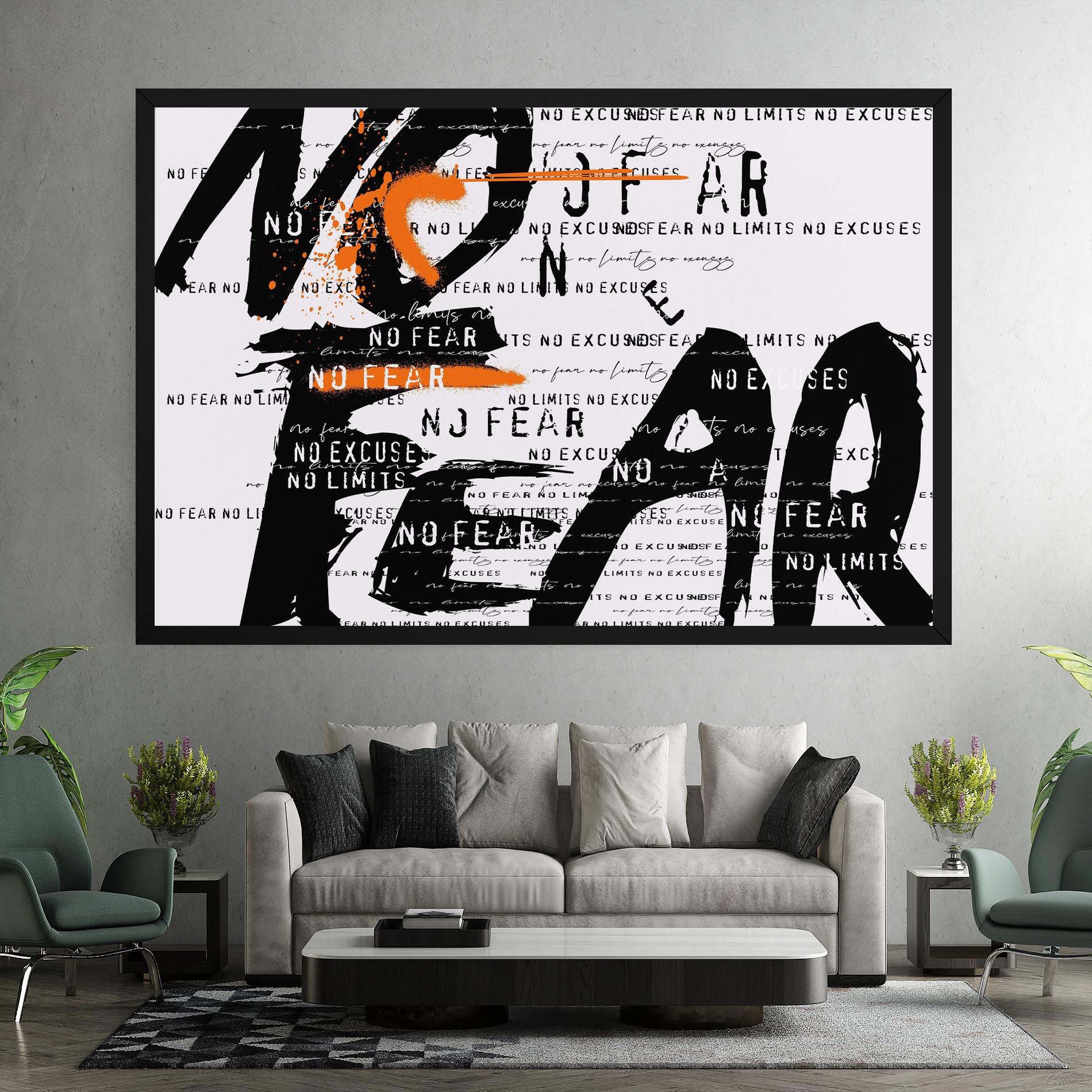 Vászonkép No Fear Graffiti mockup 7