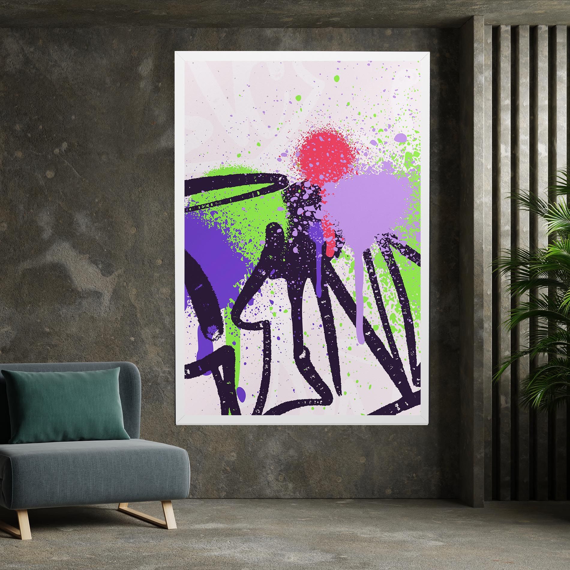 Green Purple Graffiti mockup 7