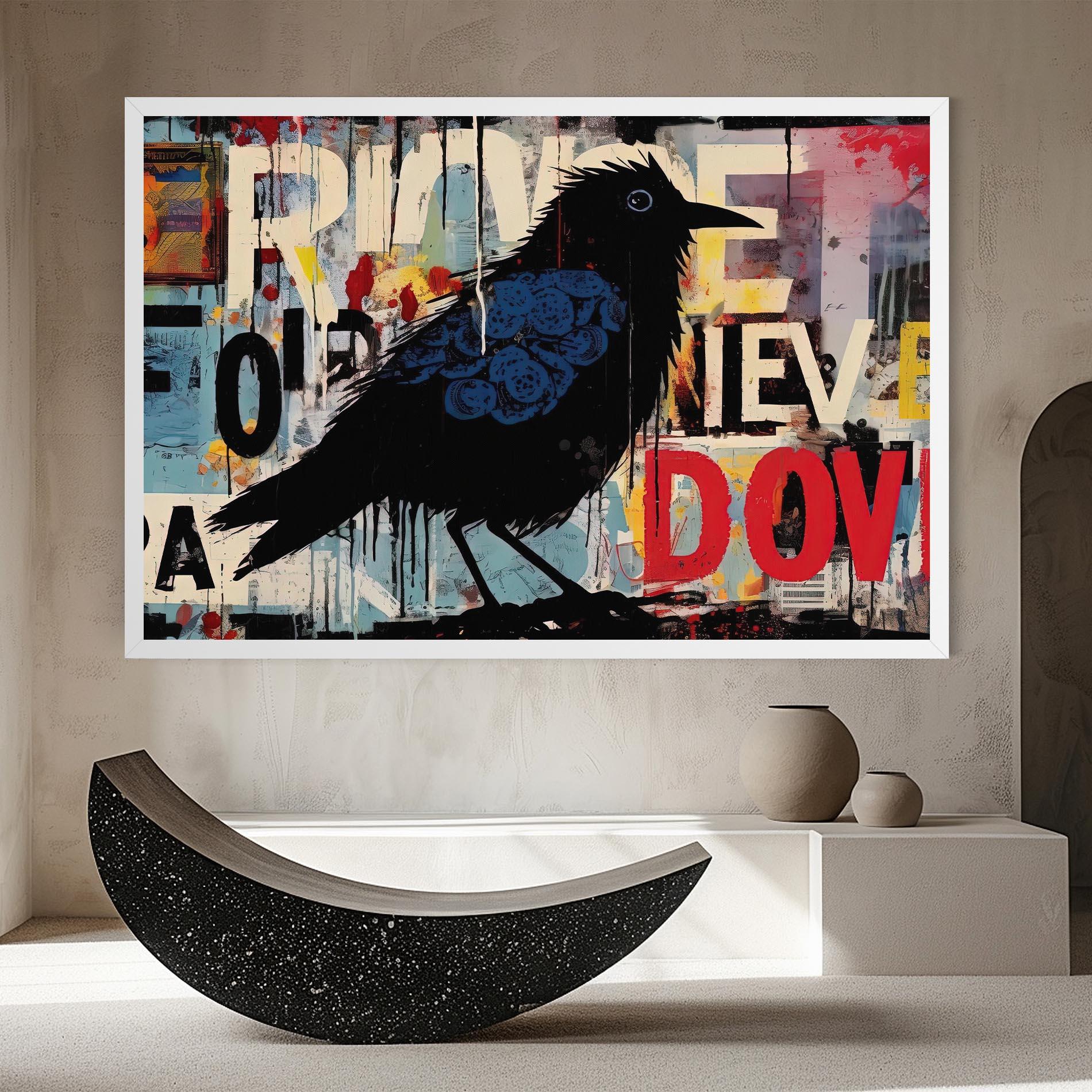 Vászonkép Bird Old Doodle mockup 8