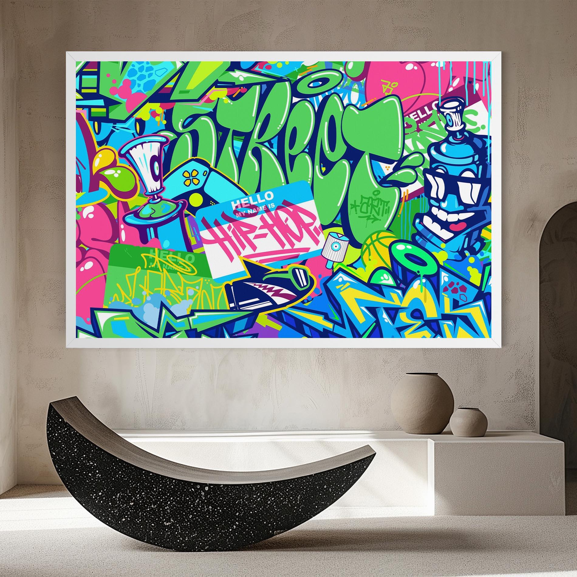 Vászonkép Colorful Hip Hop mockup 8