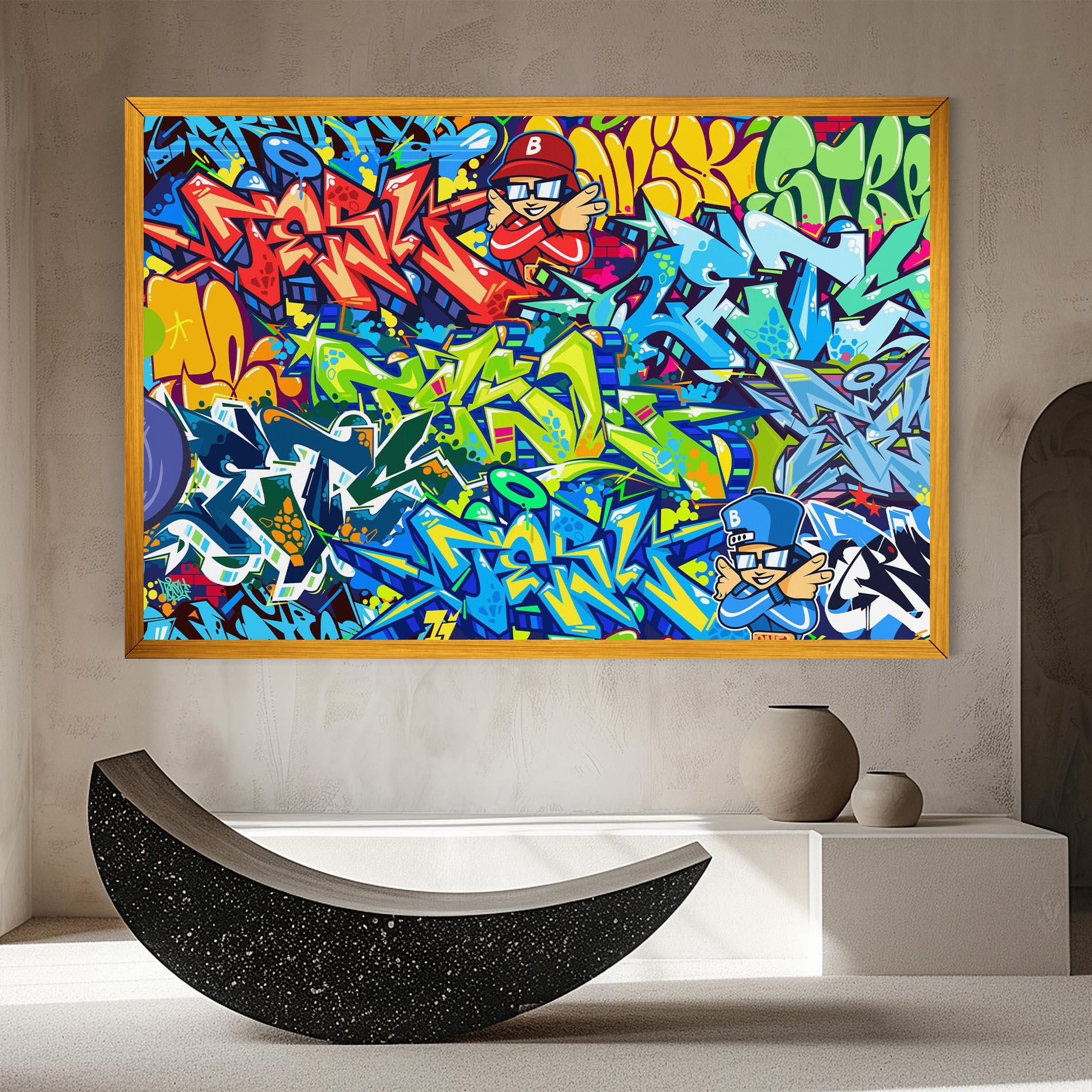 Vászonkép Colorful Graffiti mockup 8