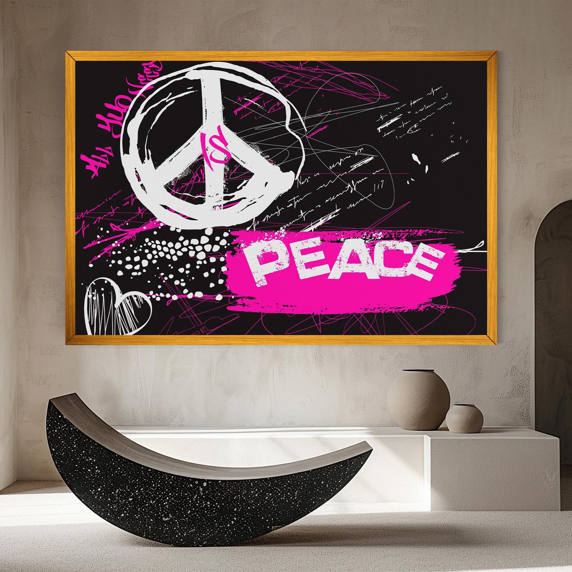Graffiti Pink Peace mockup 8