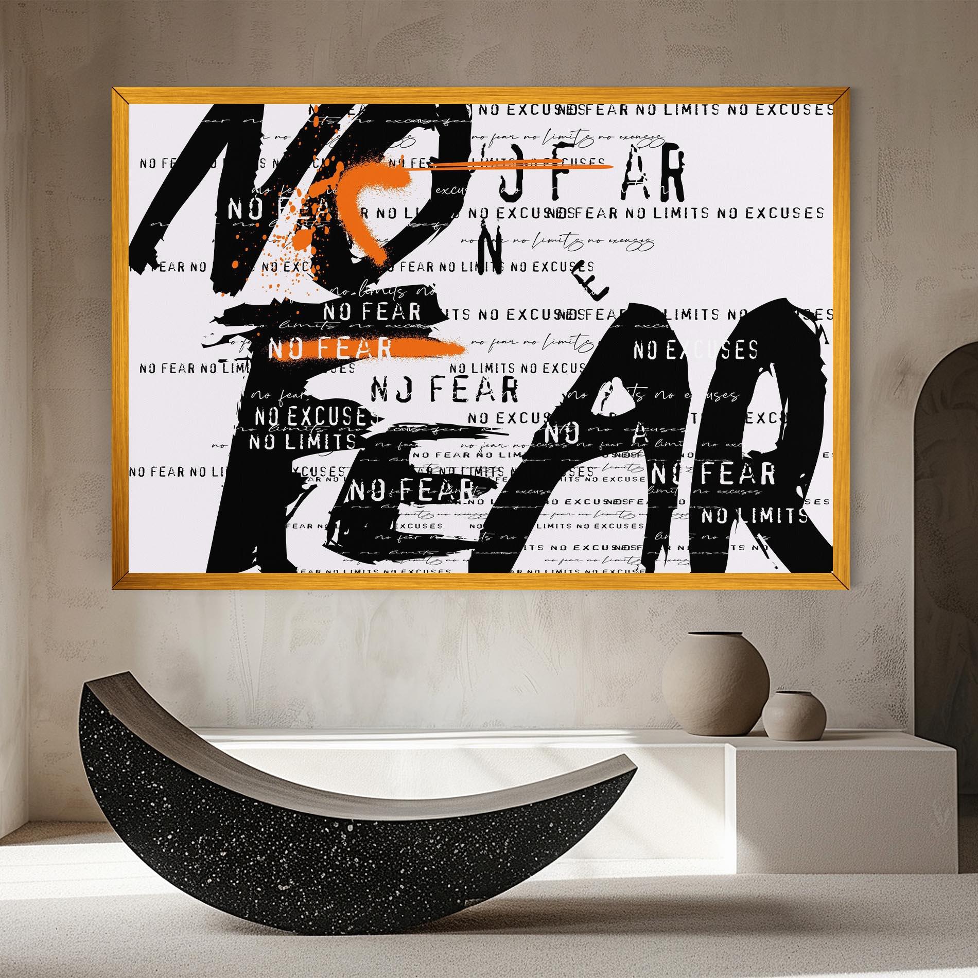 Vászonkép No Fear Graffiti mockup 8