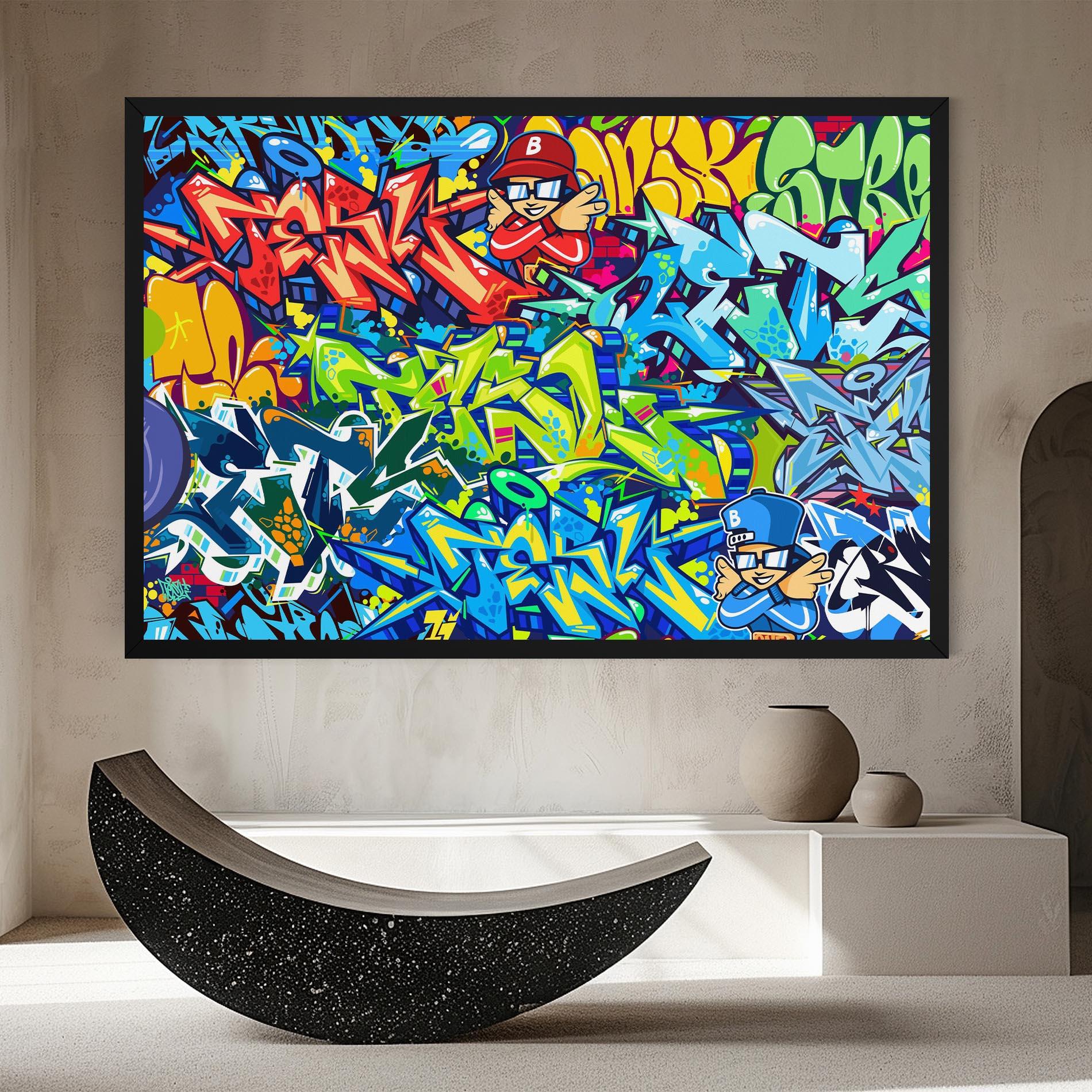 Vászonkép Colorful Graffiti mockup 8