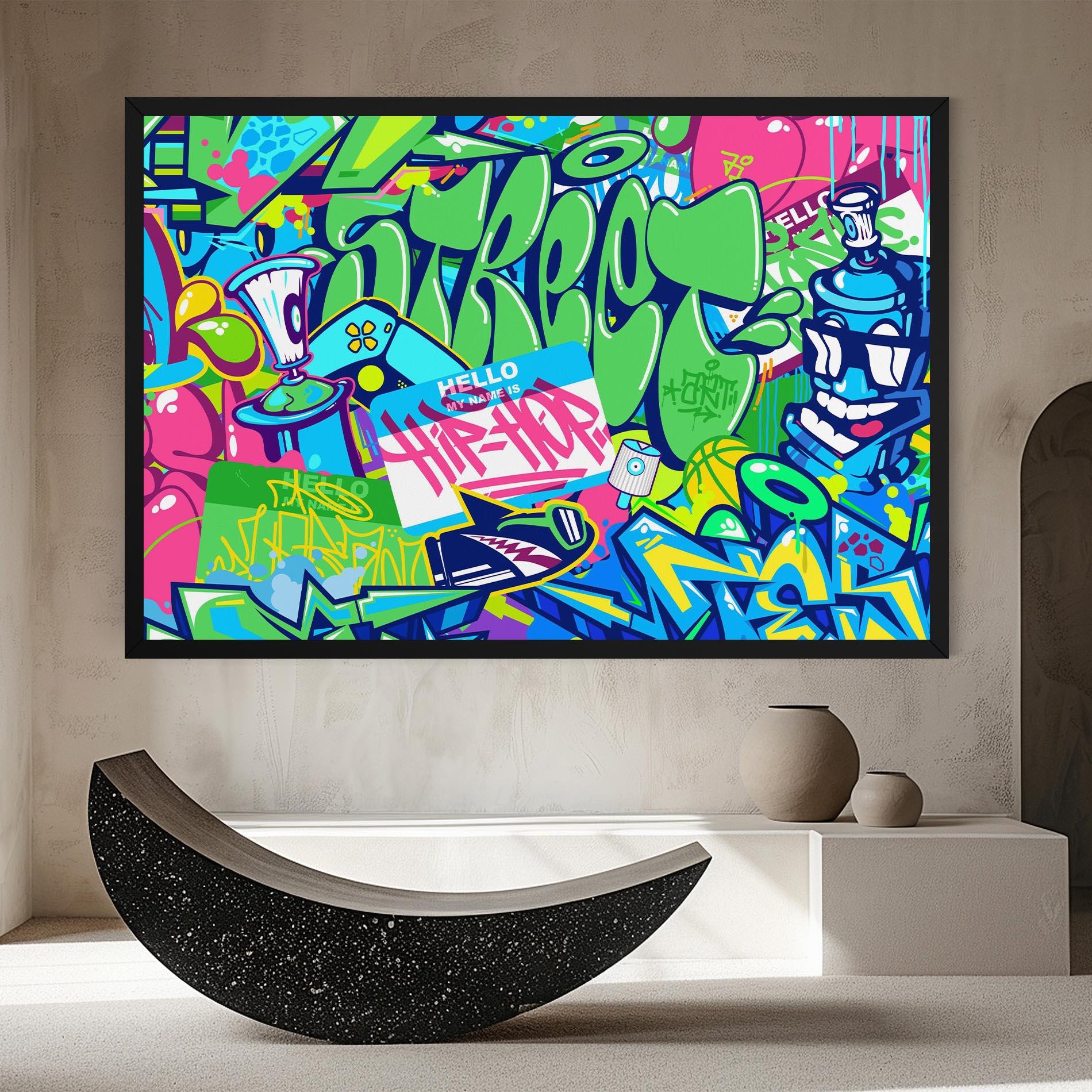 Vászonkép Colorful Hip Hop mockup 8