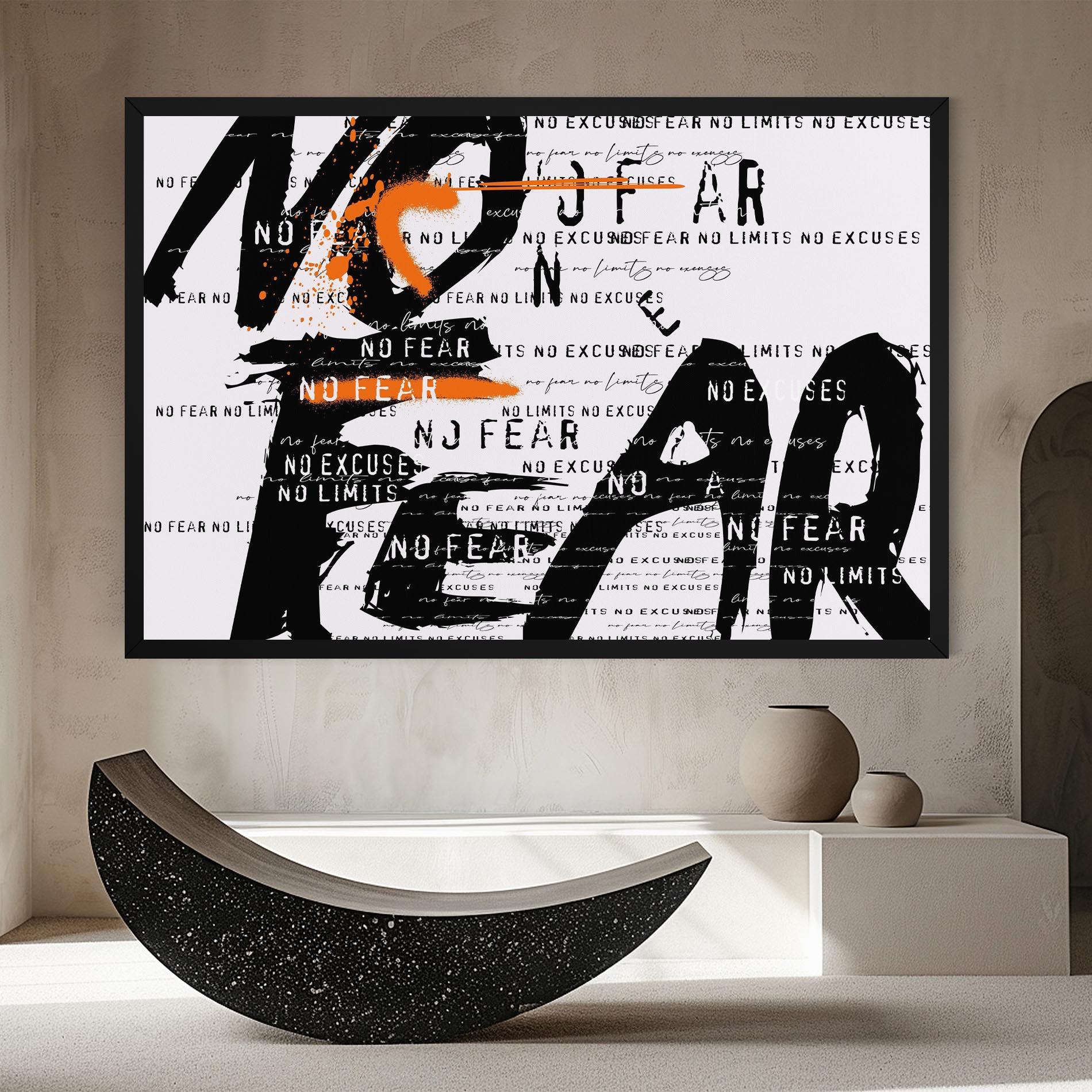 Vászonkép No Fear Graffiti mockup 8