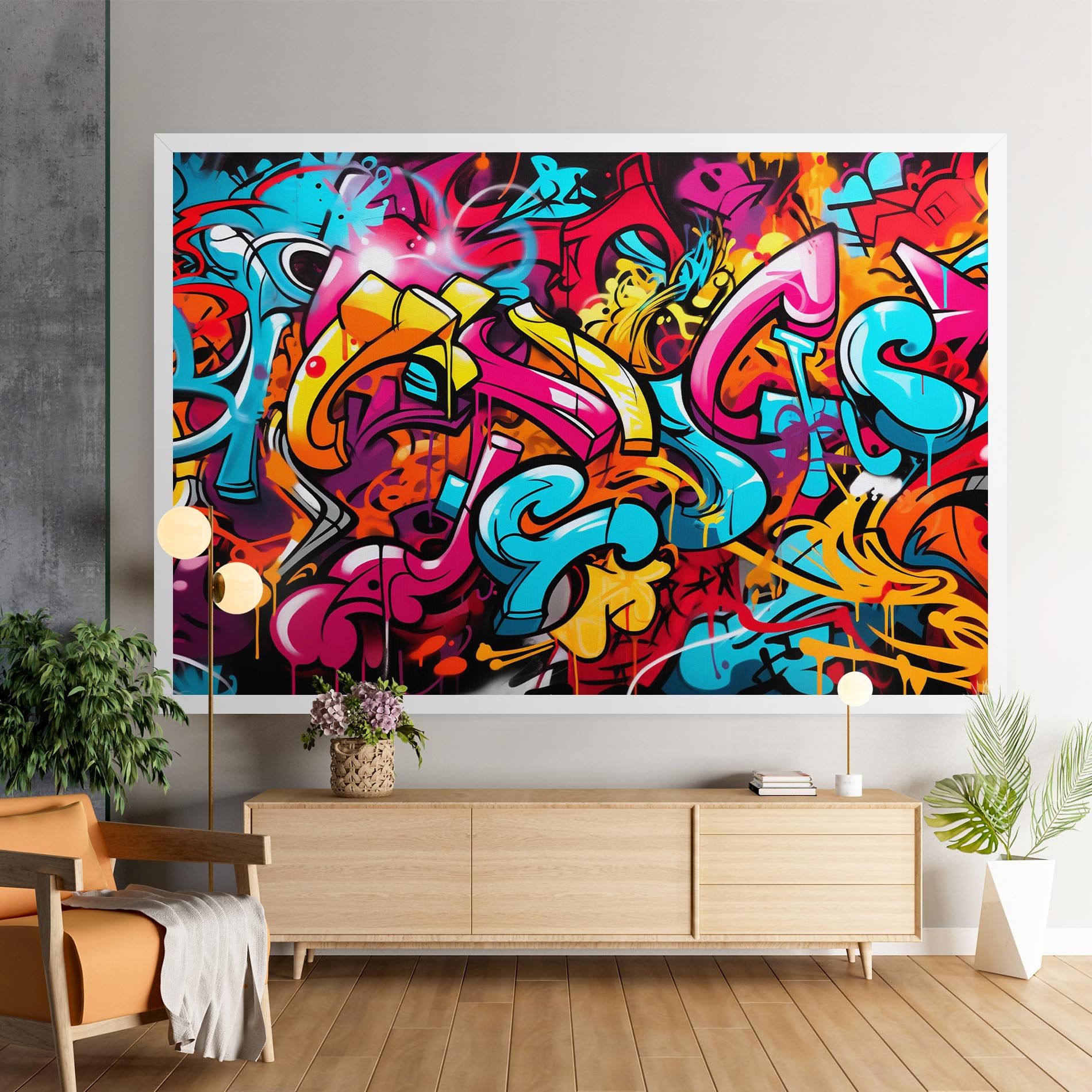 Abstract Graffiti mockup 9