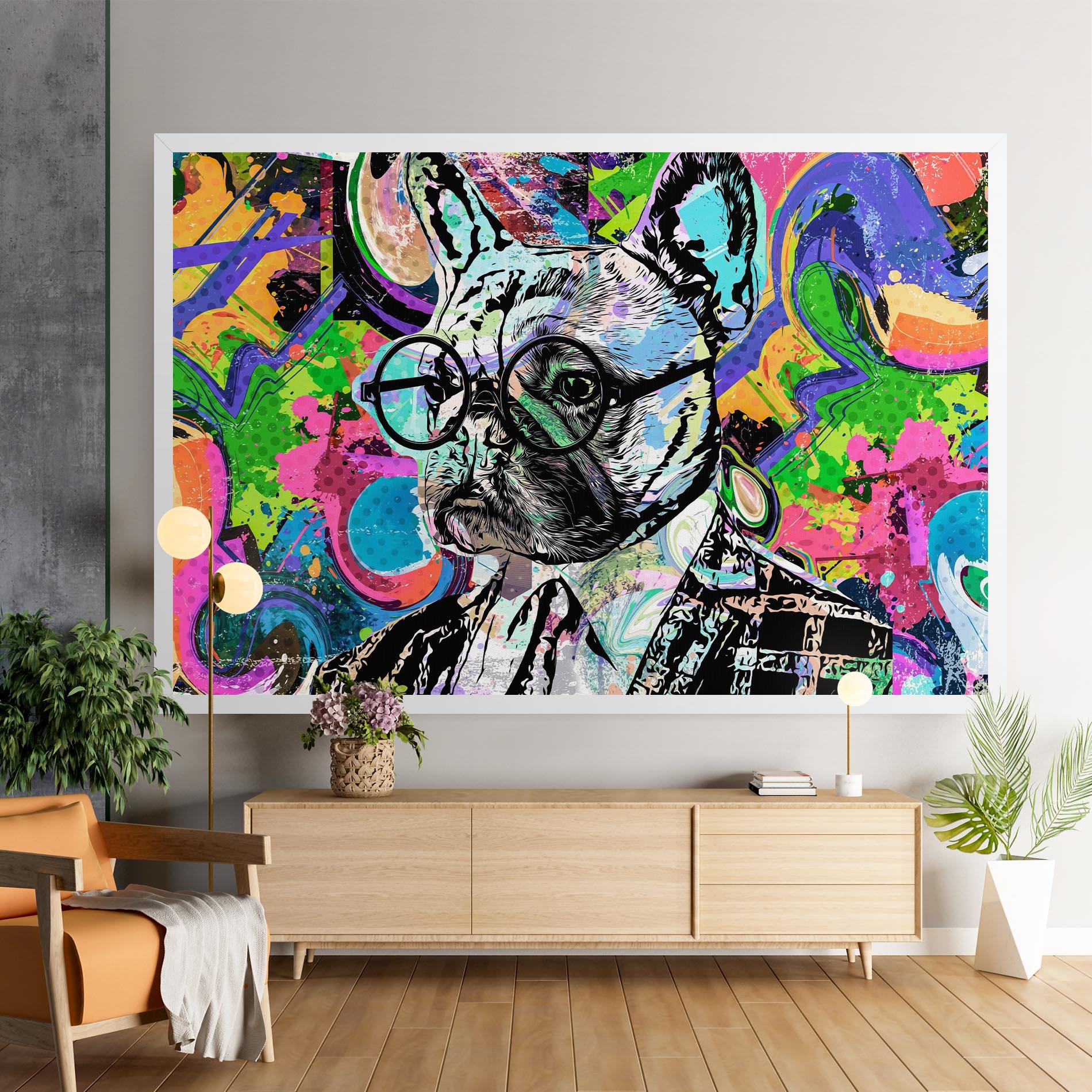 Vászonkép Graffity Bulldog mockup 9