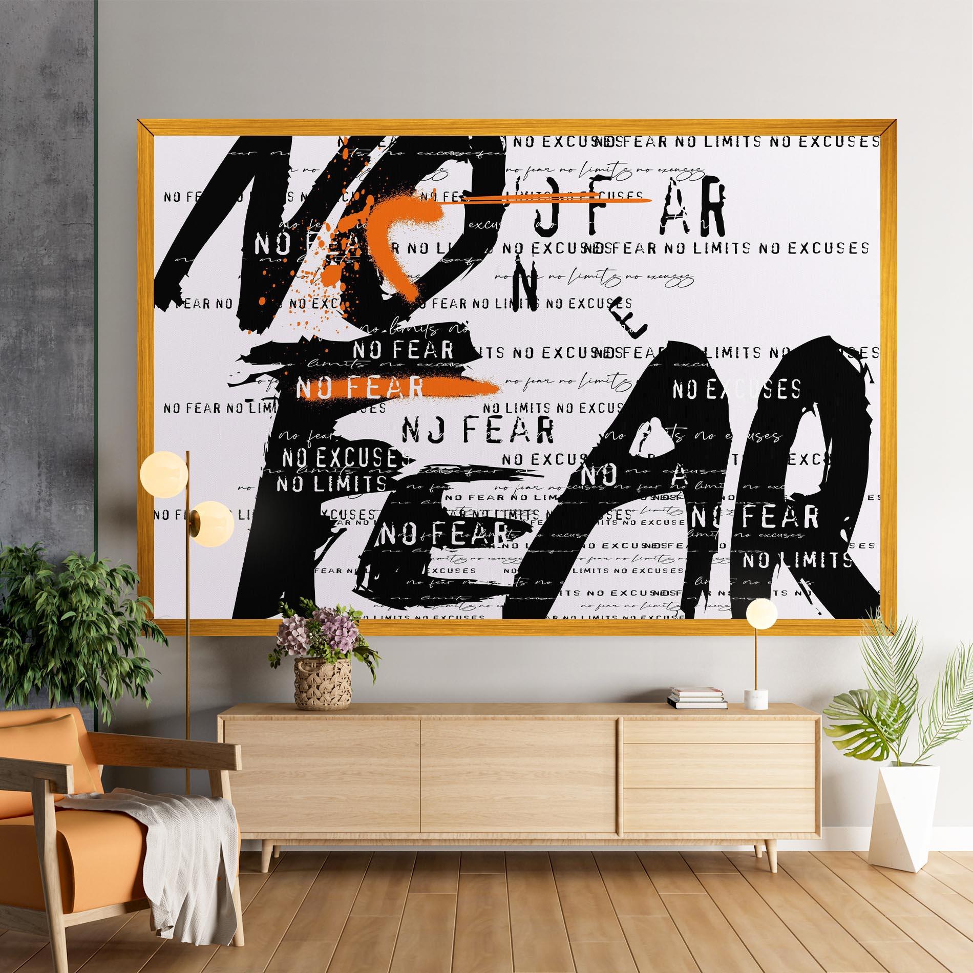Vászonkép No Fear Graffiti mockup 9