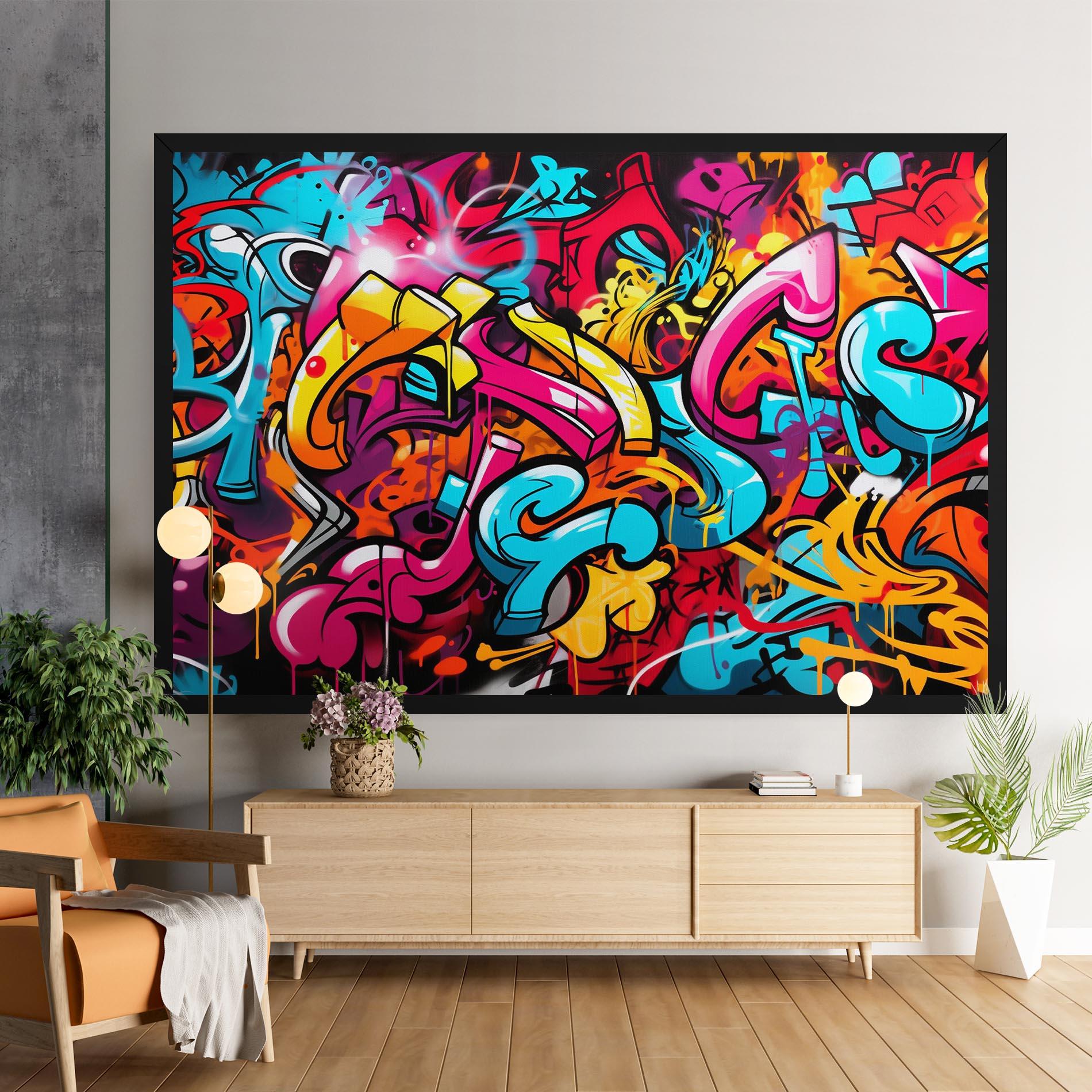 Vászonkép Abstract Graffiti mockup 9