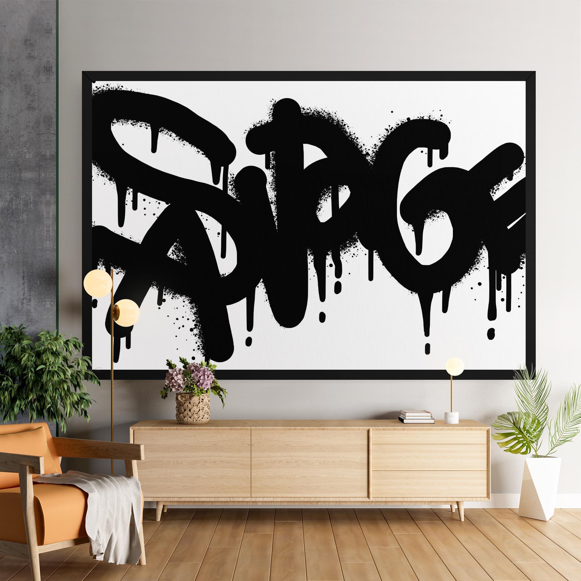 Vászonkép Graffiti Savage mockup 9