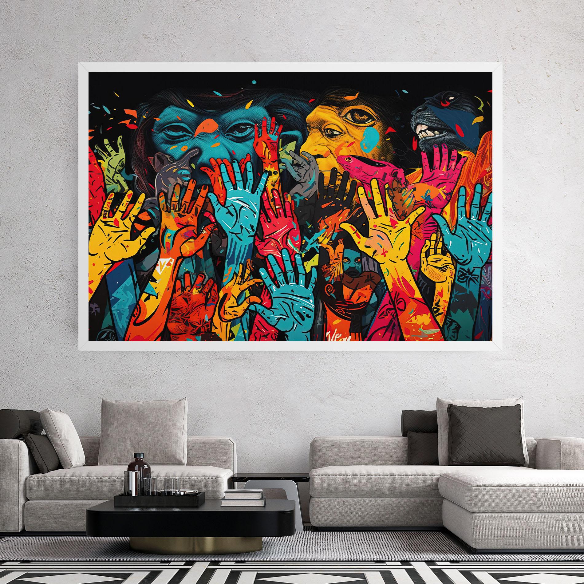 Vászonkép Colorful Hands mockup 2