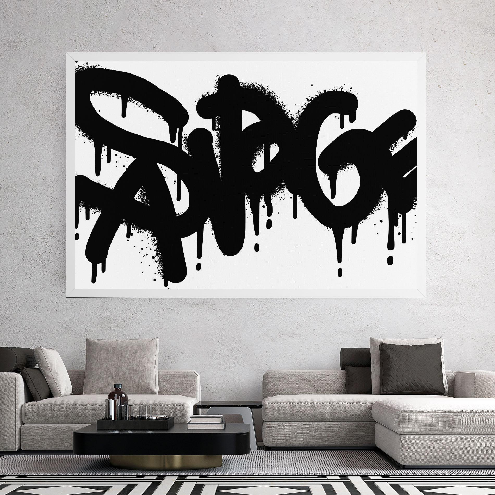 Vászonkép Graffiti Savage mockup 2