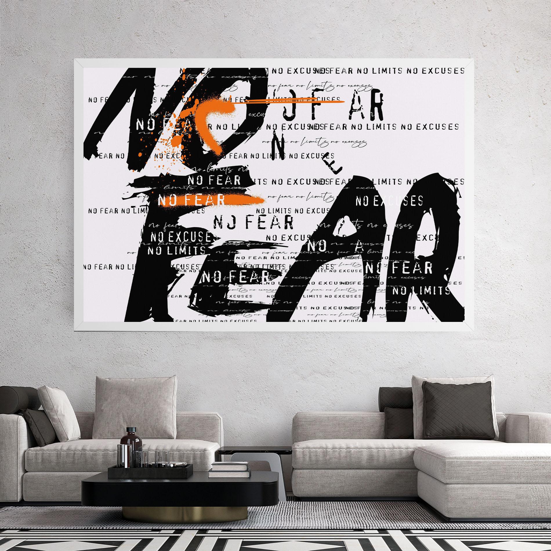 Vászonkép No Fear Graffiti mockup 2