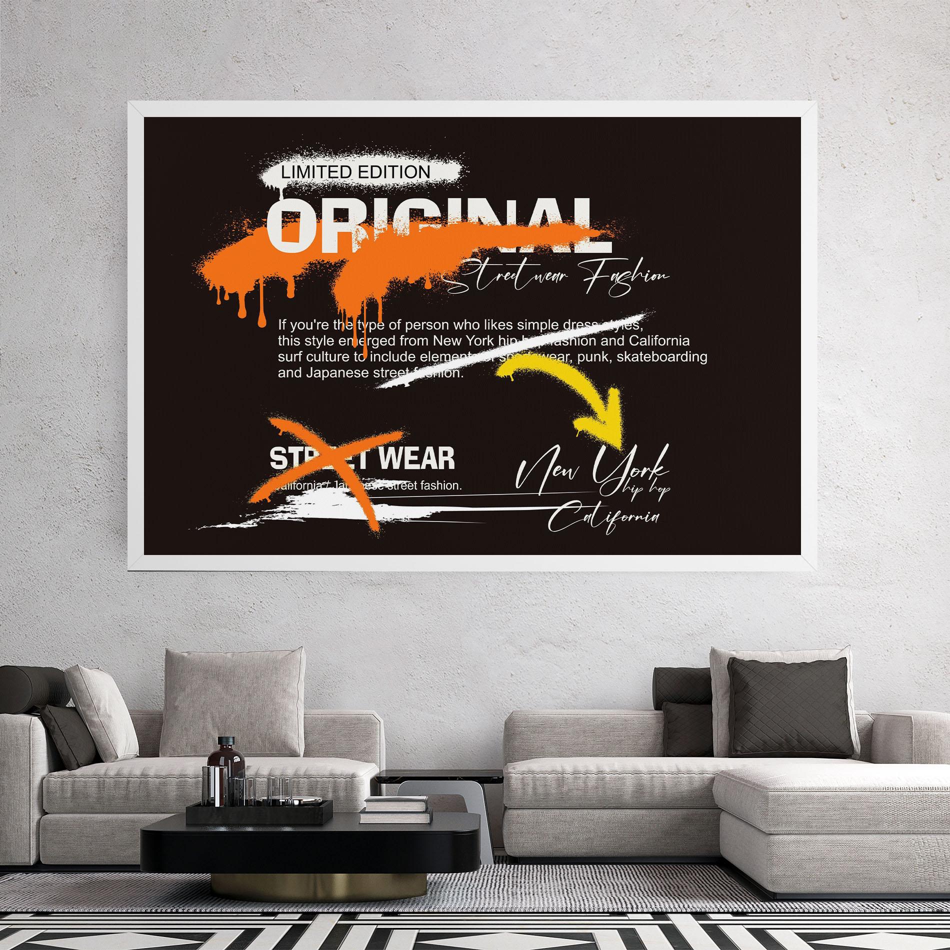 Vászonkép Original Style Graffiti mockup 2