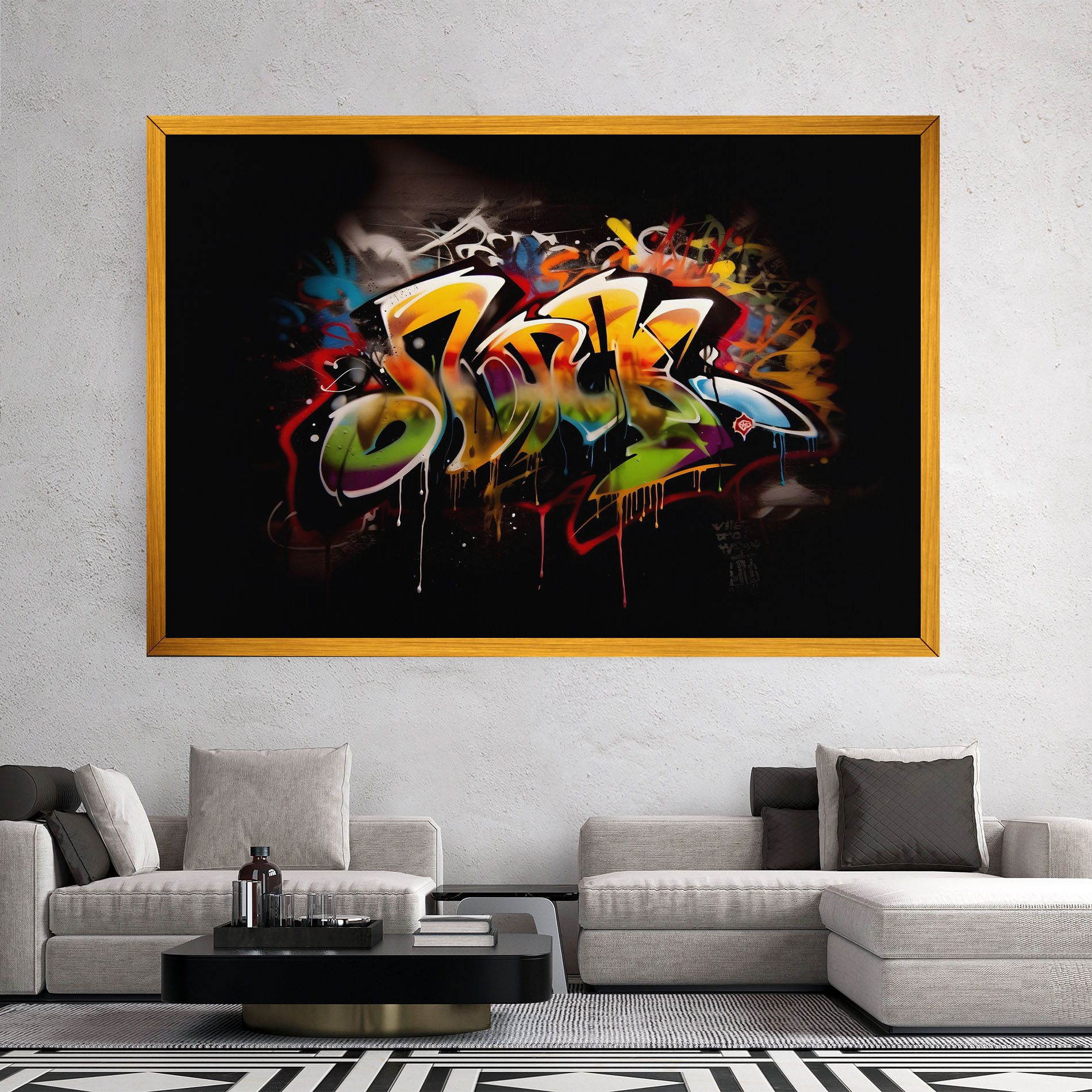 Graffiti Style Wall mockup 2