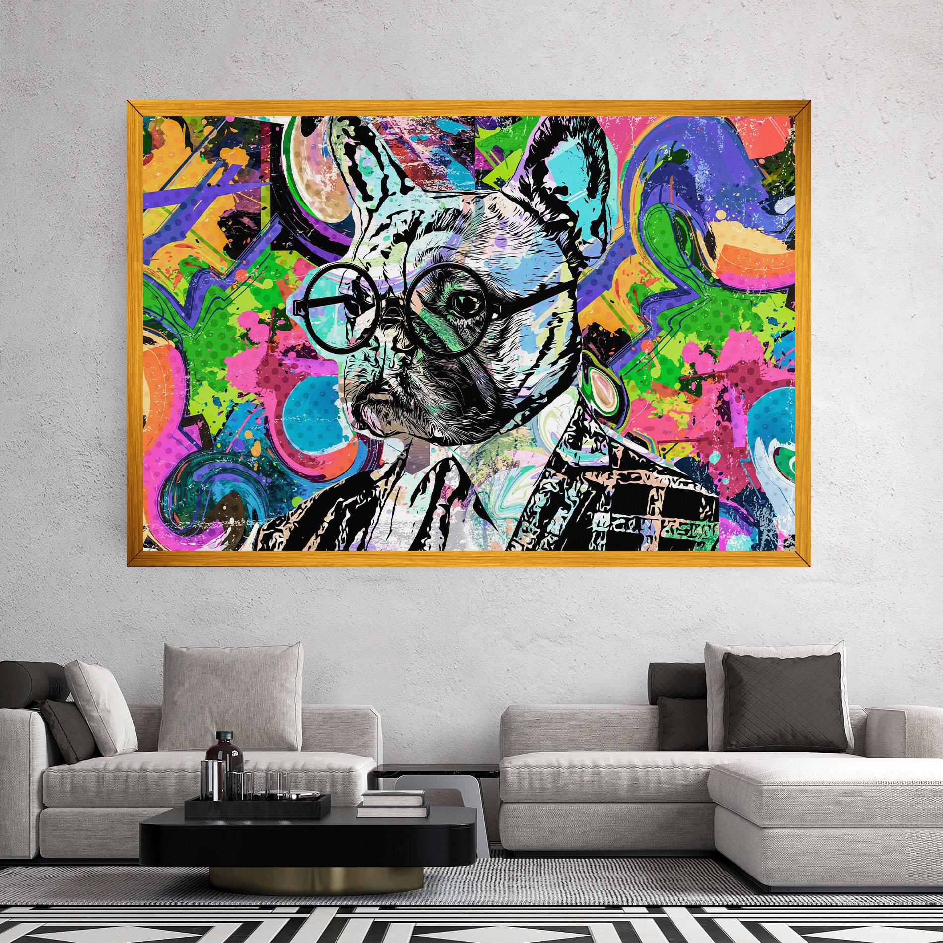 Vászonkép Graffity Bulldog mockup 2