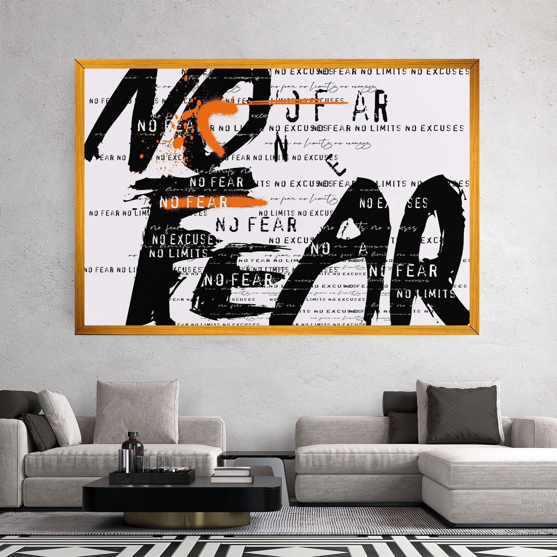 Vászonkép No Fear Graffiti mockup 2