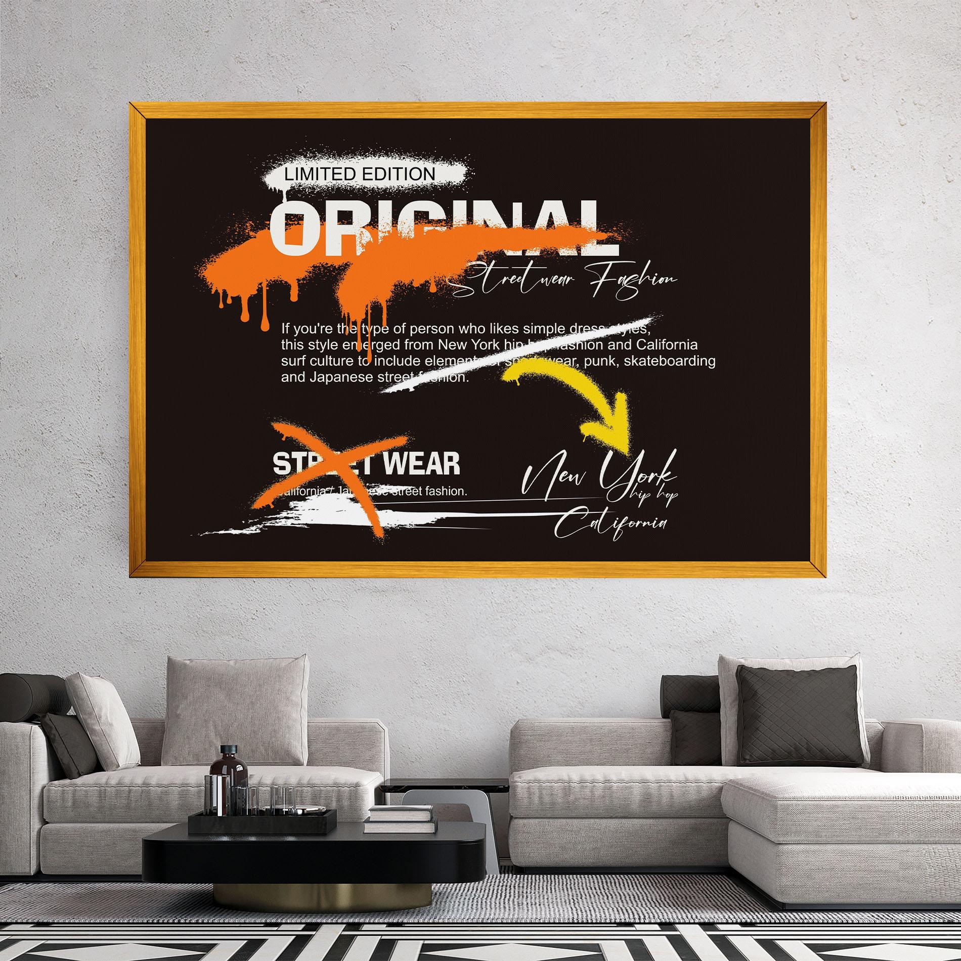 Vászonkép Original Style Graffiti mockup 2