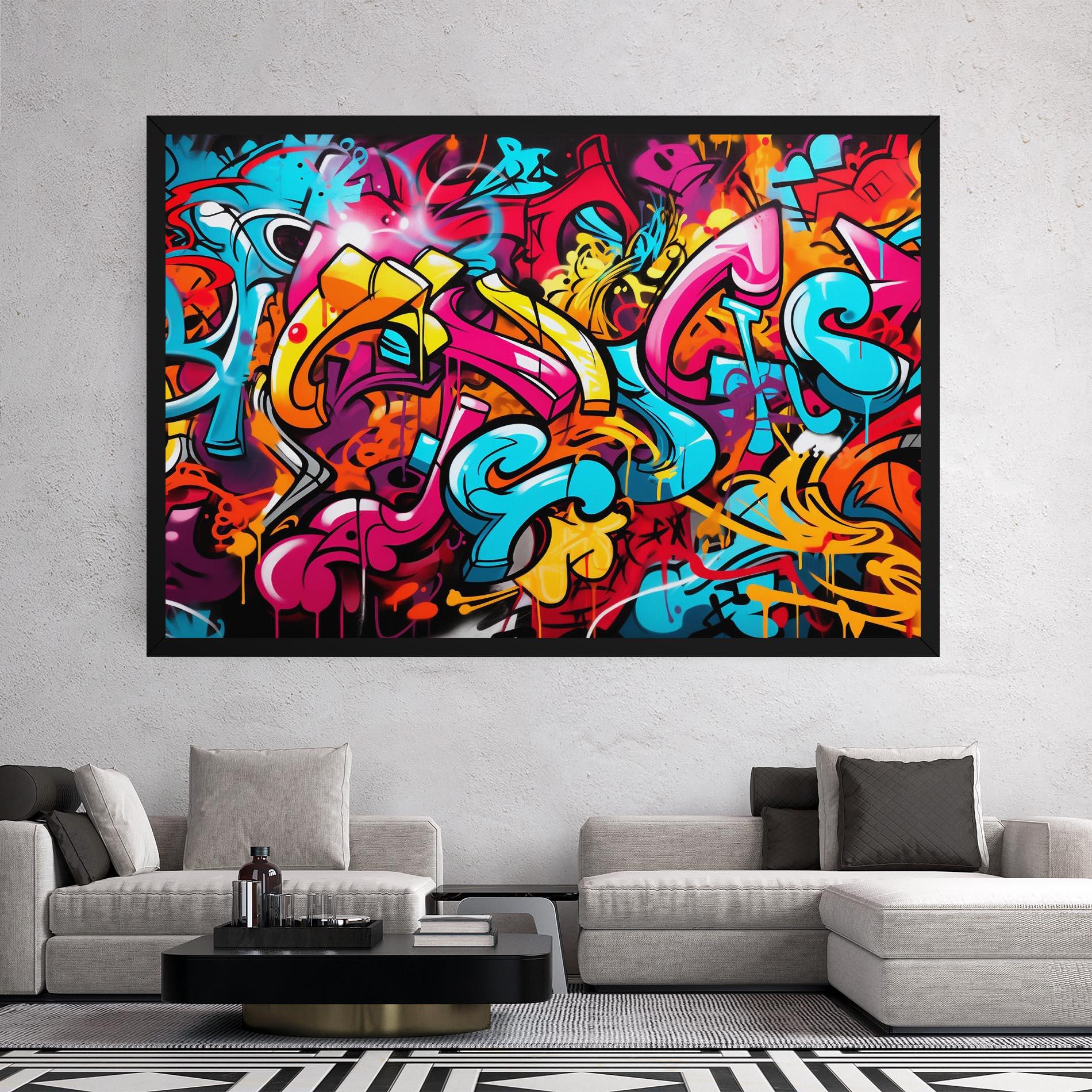 Vászonkép Abstract Graffiti mockup 2