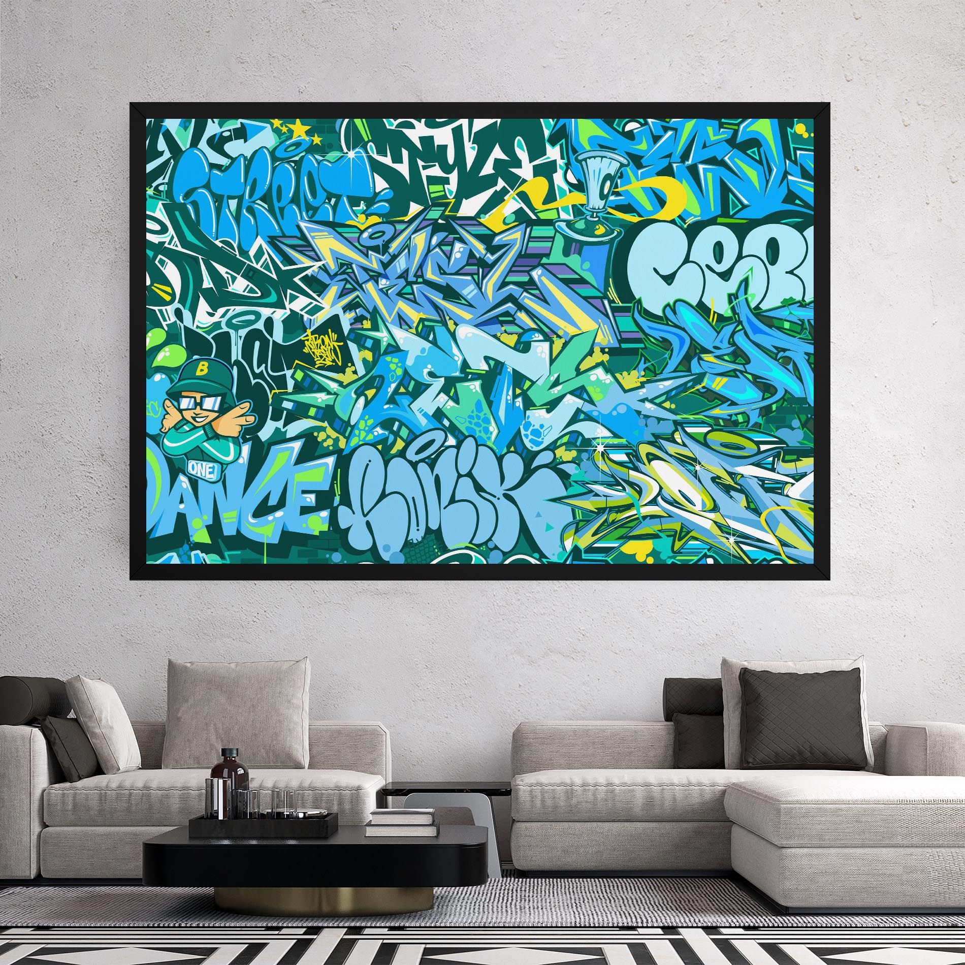 Be One Graffiti mockup 2