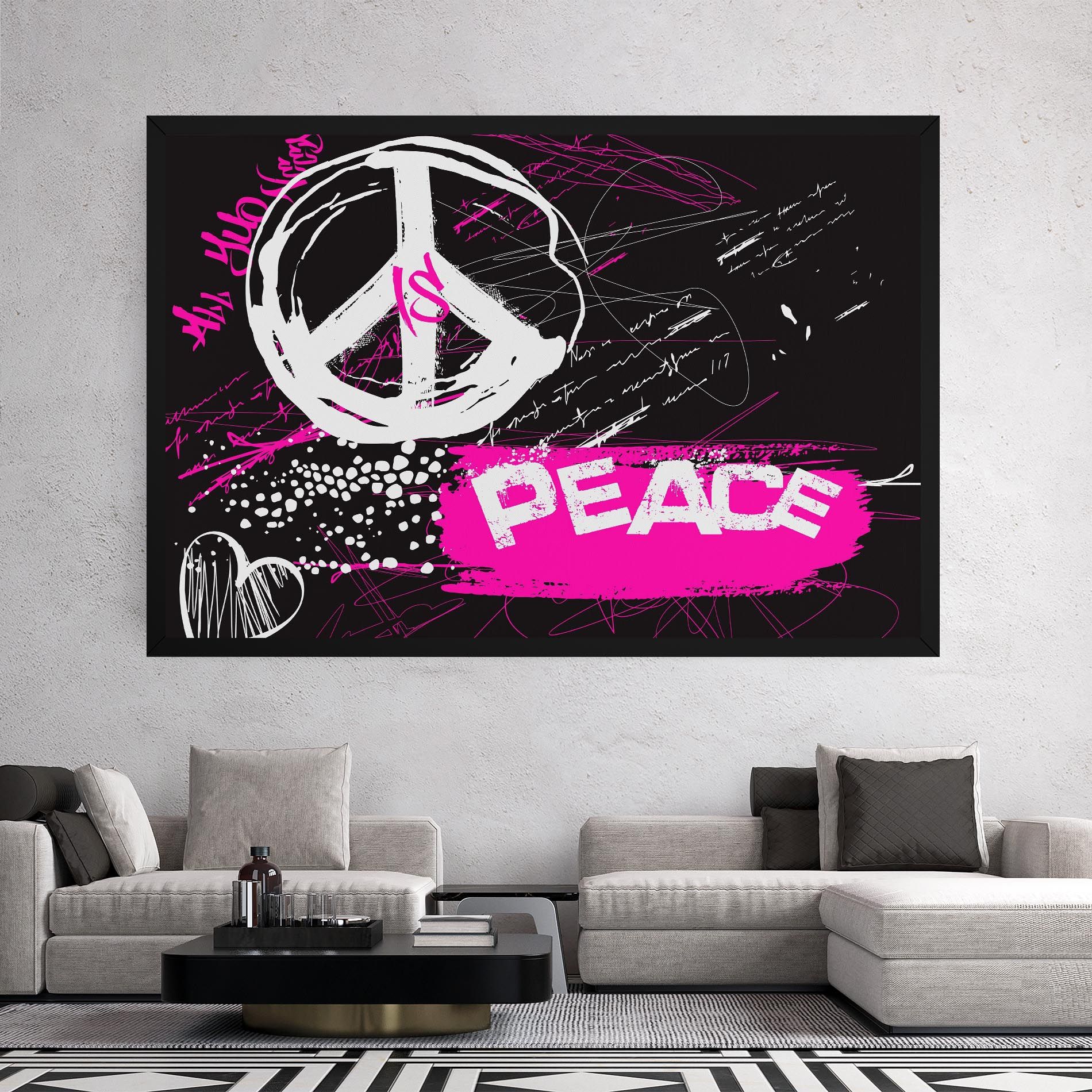 Graffiti Pink Peace mockup 2