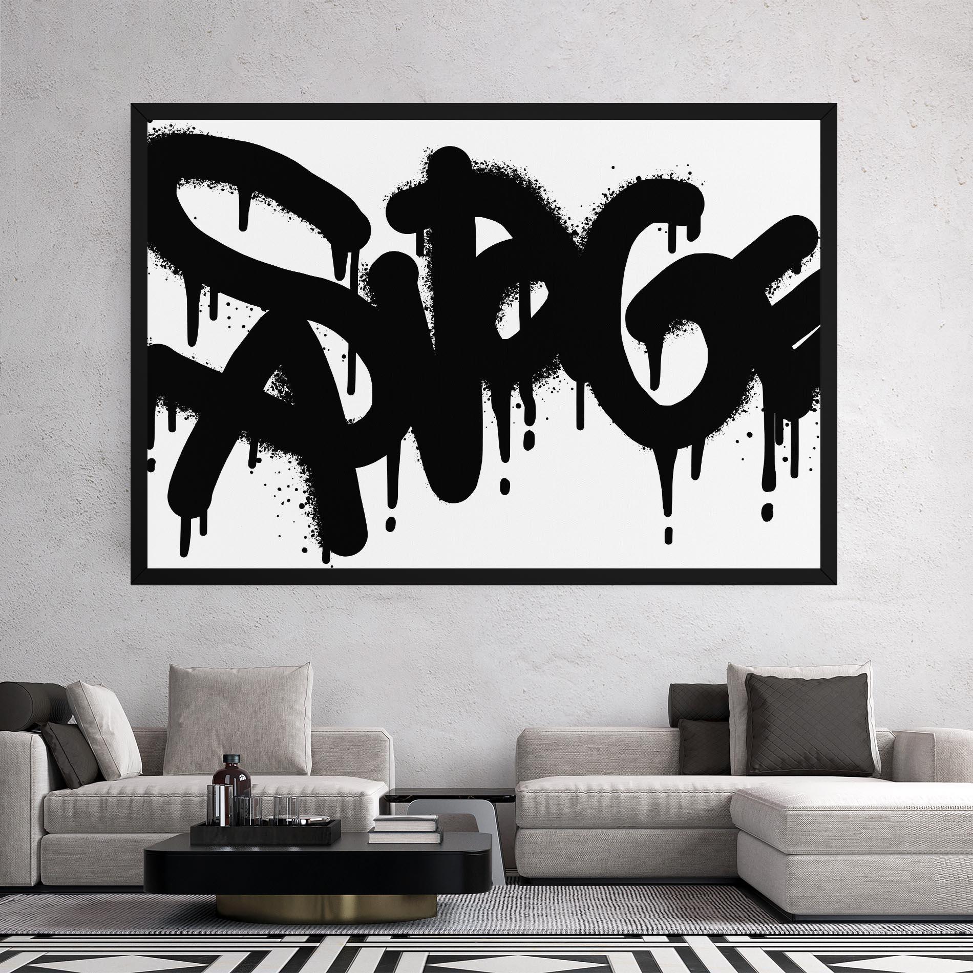 Vászonkép Graffiti Savage mockup 2