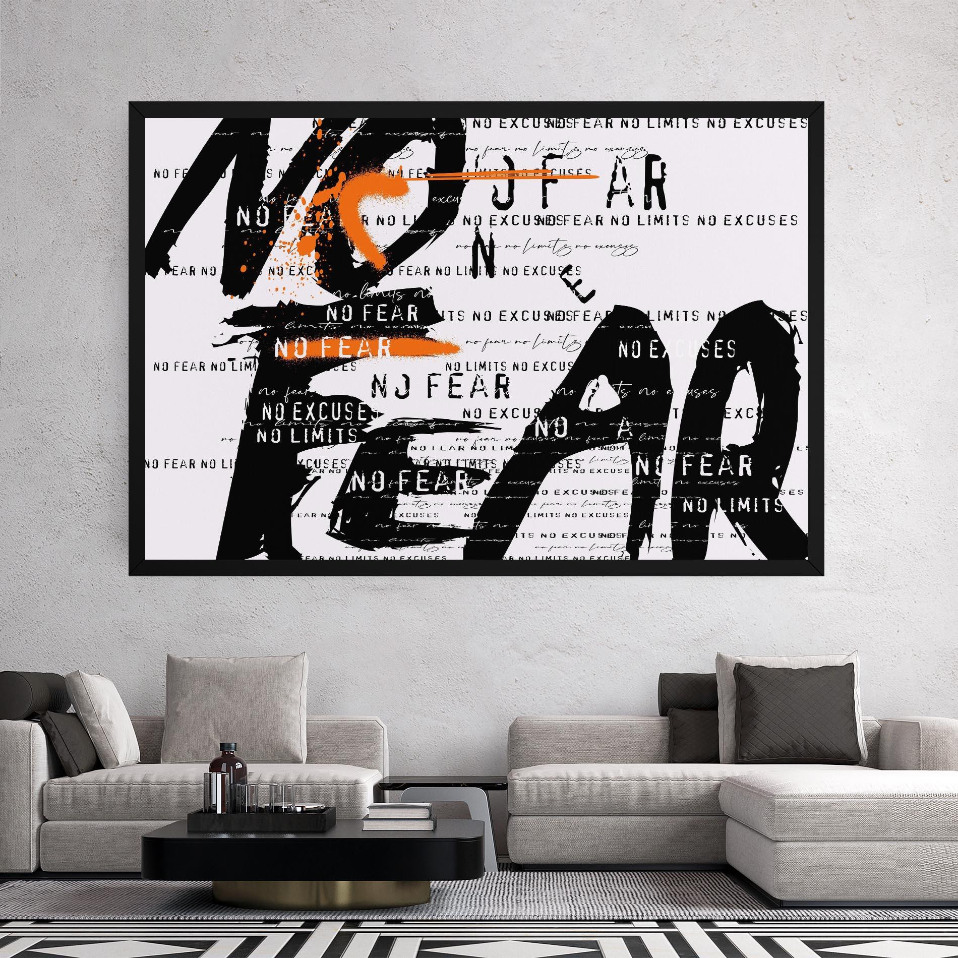 Vászonkép No Fear Graffiti mockup 2