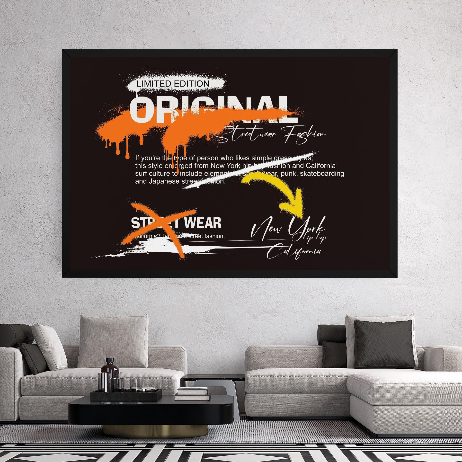 Vászonkép Original Style Graffiti mockup 2