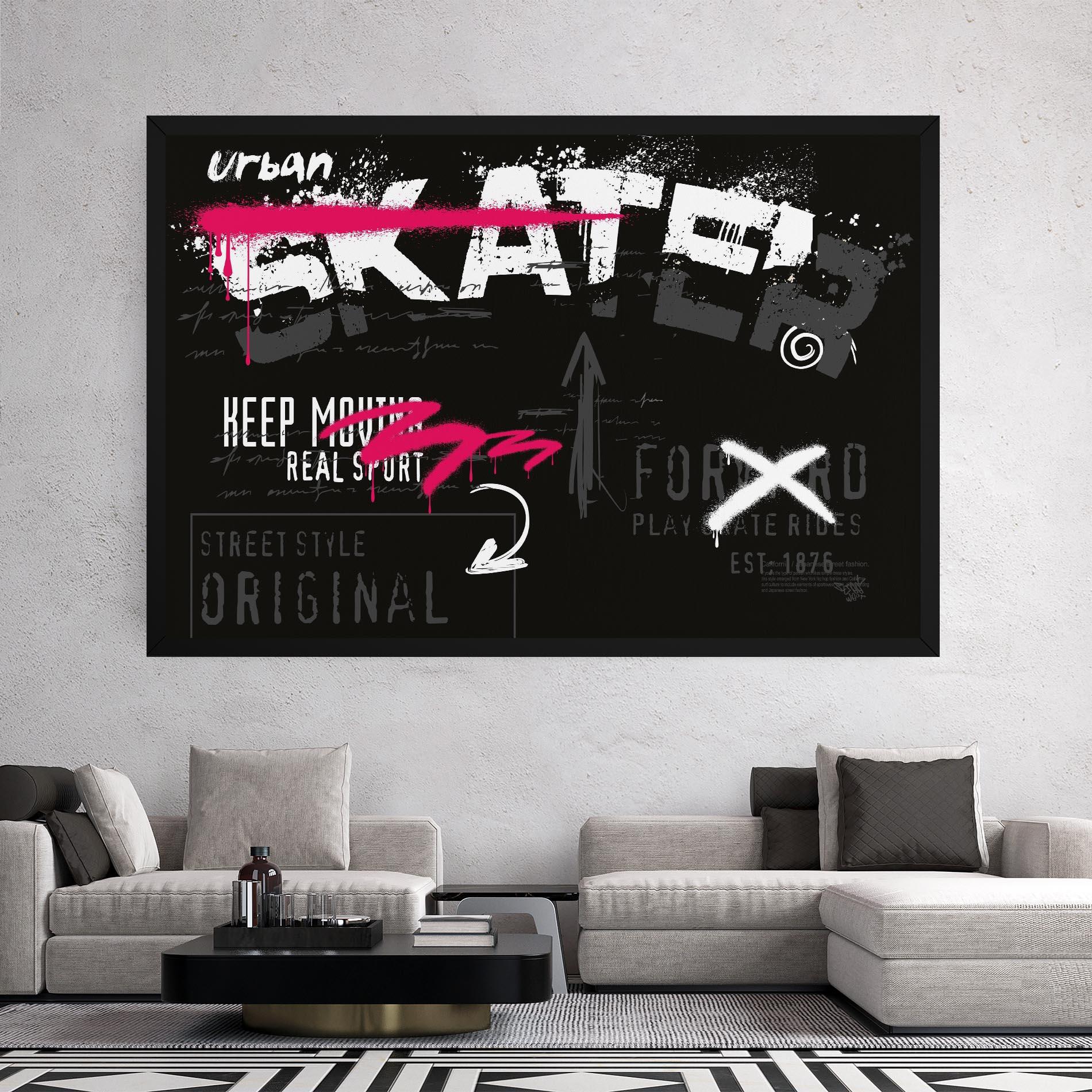 Vászonkép Skater Spray mockup 2