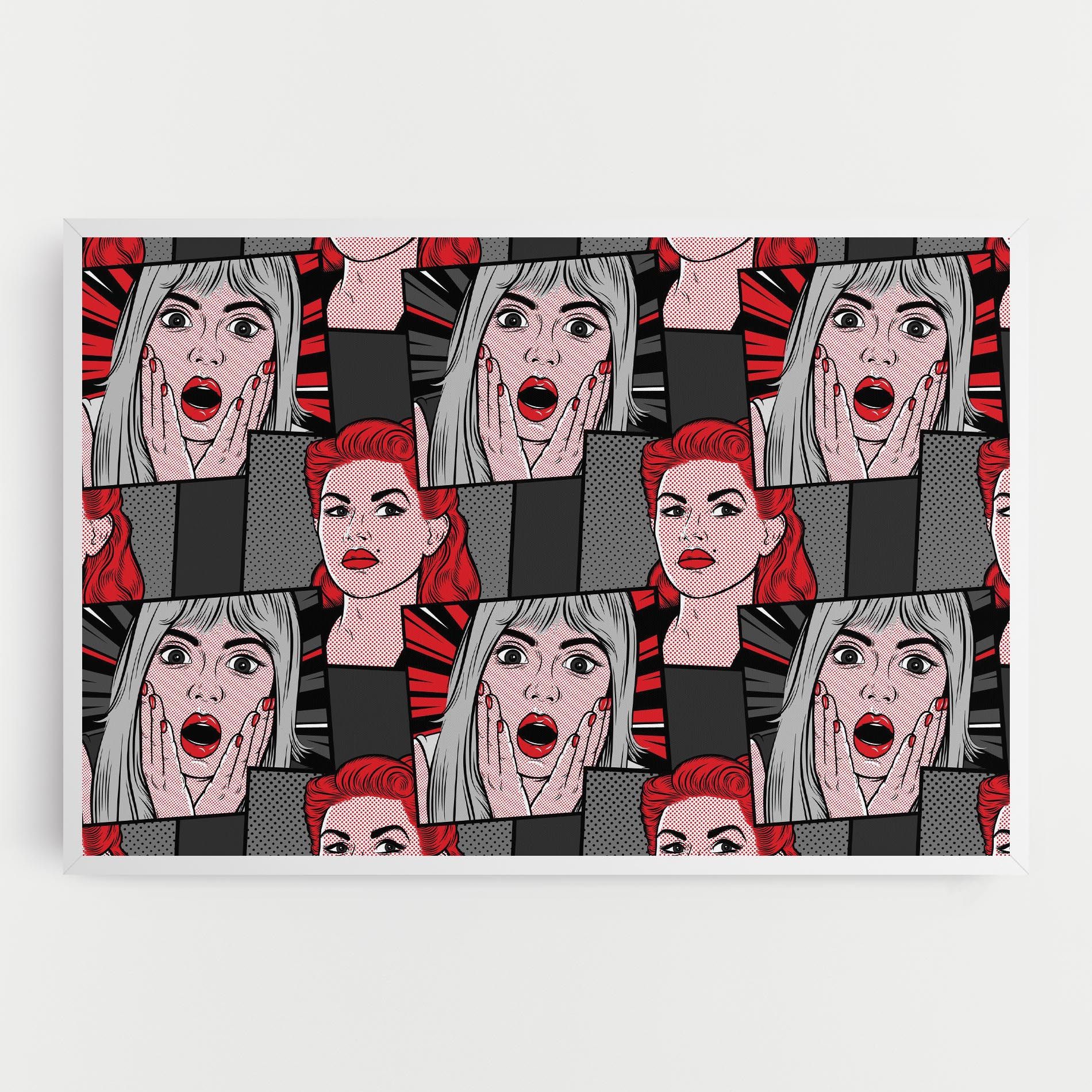 Grey Red Pop Art mockup 0