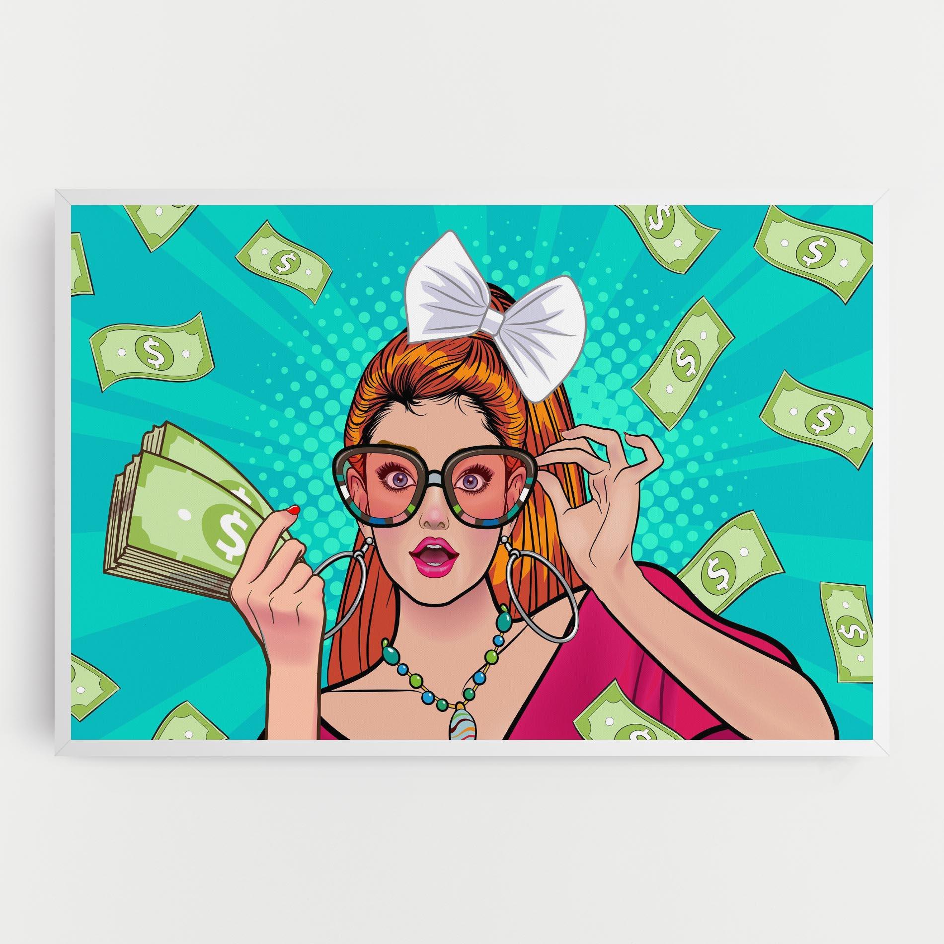 Vászonkép Money Pop Art mockup 0