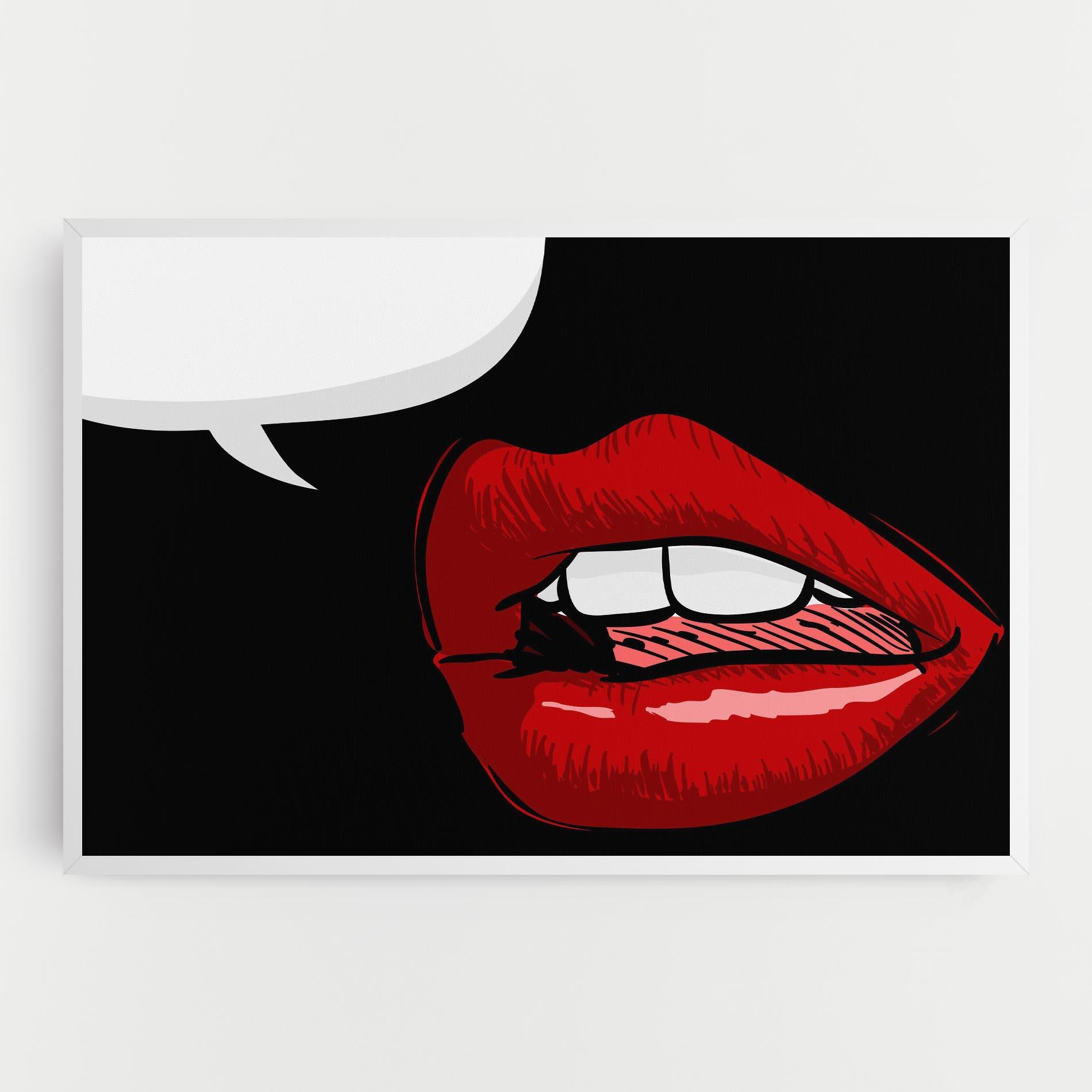 Vászonkép Pop Red Lips mockup 0