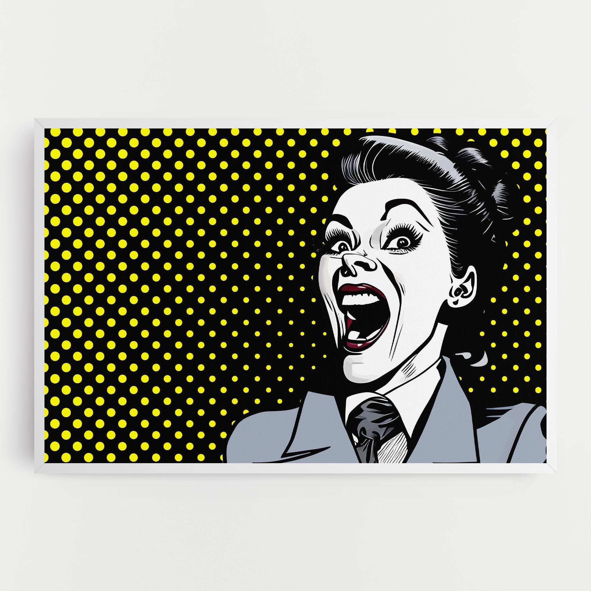 Vászonkép Screaming Pop Art mockup 0