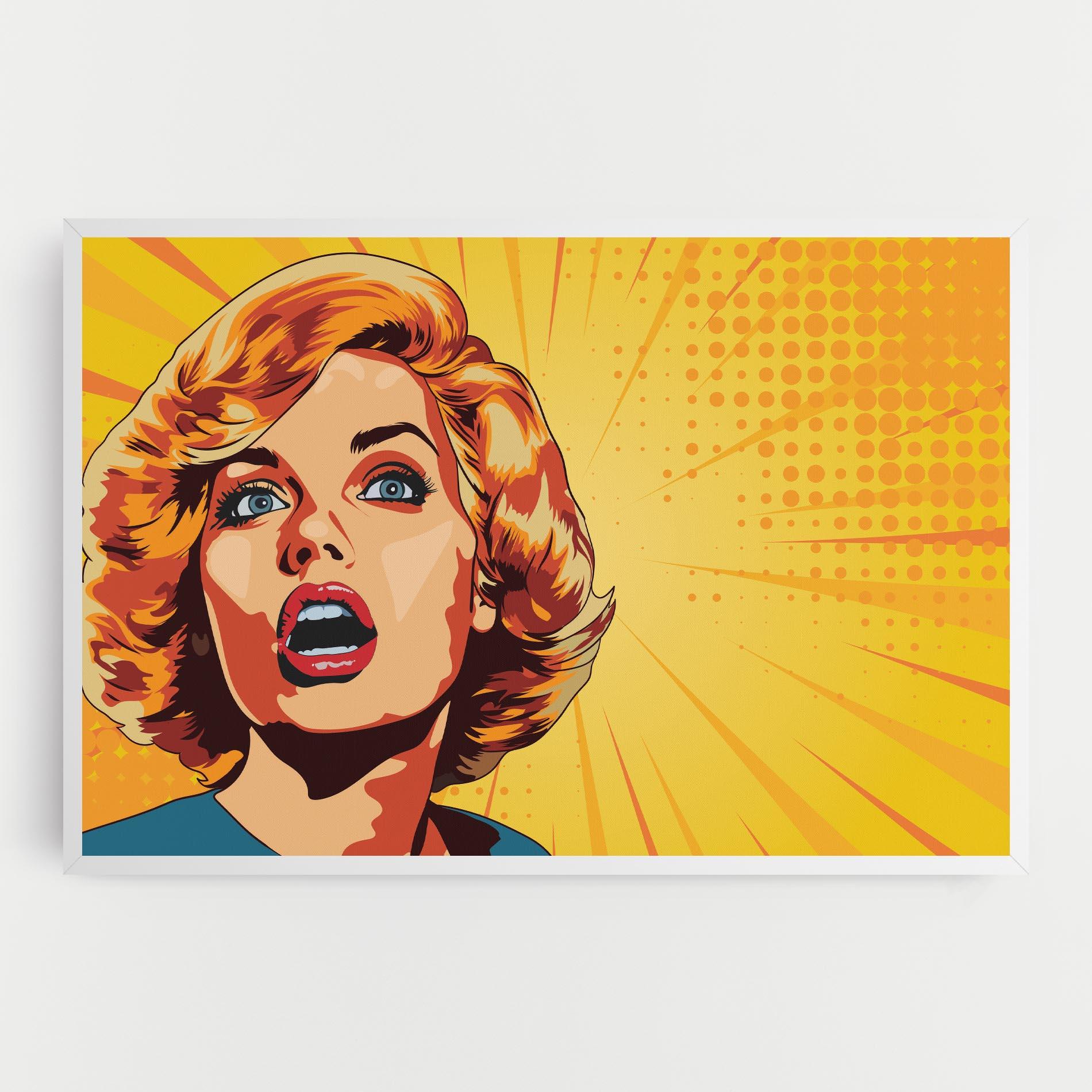 Vászonkép Surprised Blonde Lady mockup 0