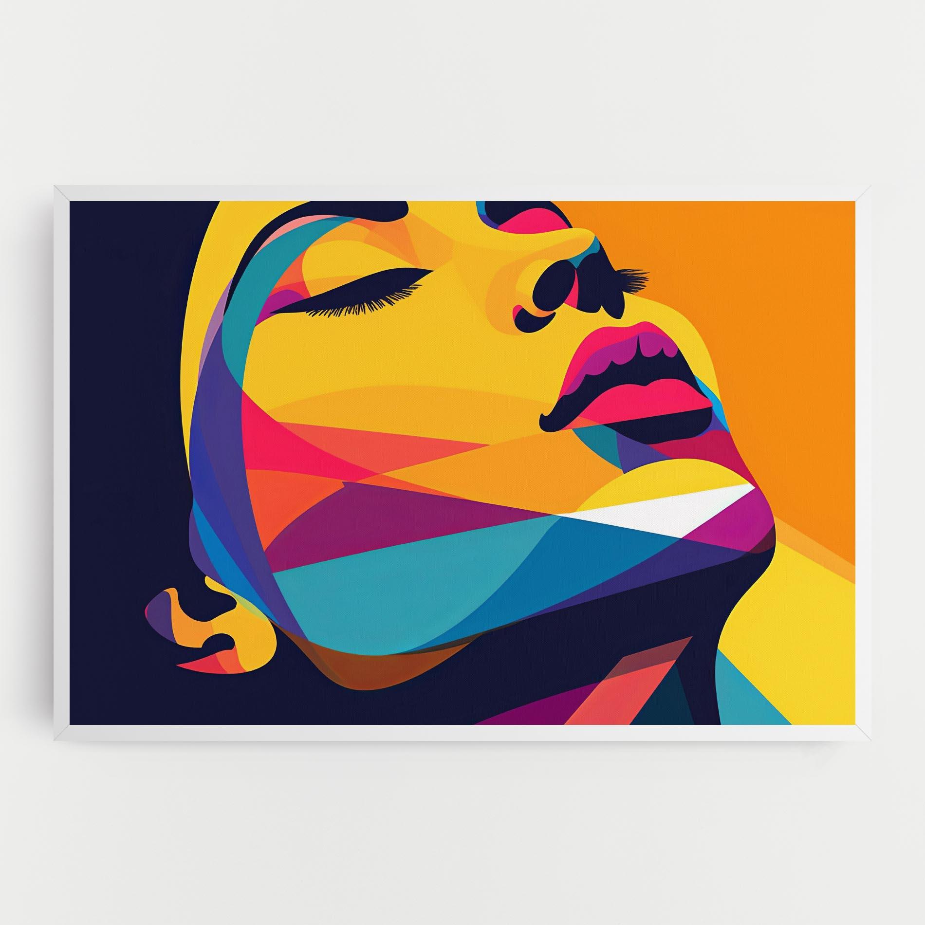 Vászonkép Yellow Pop Face mockup 0