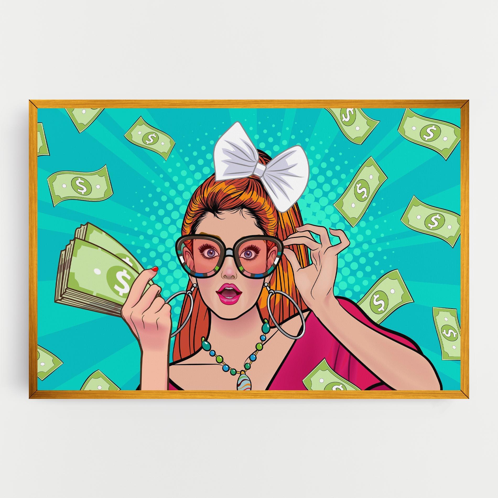 Vászonkép Money Pop Art mockup 0