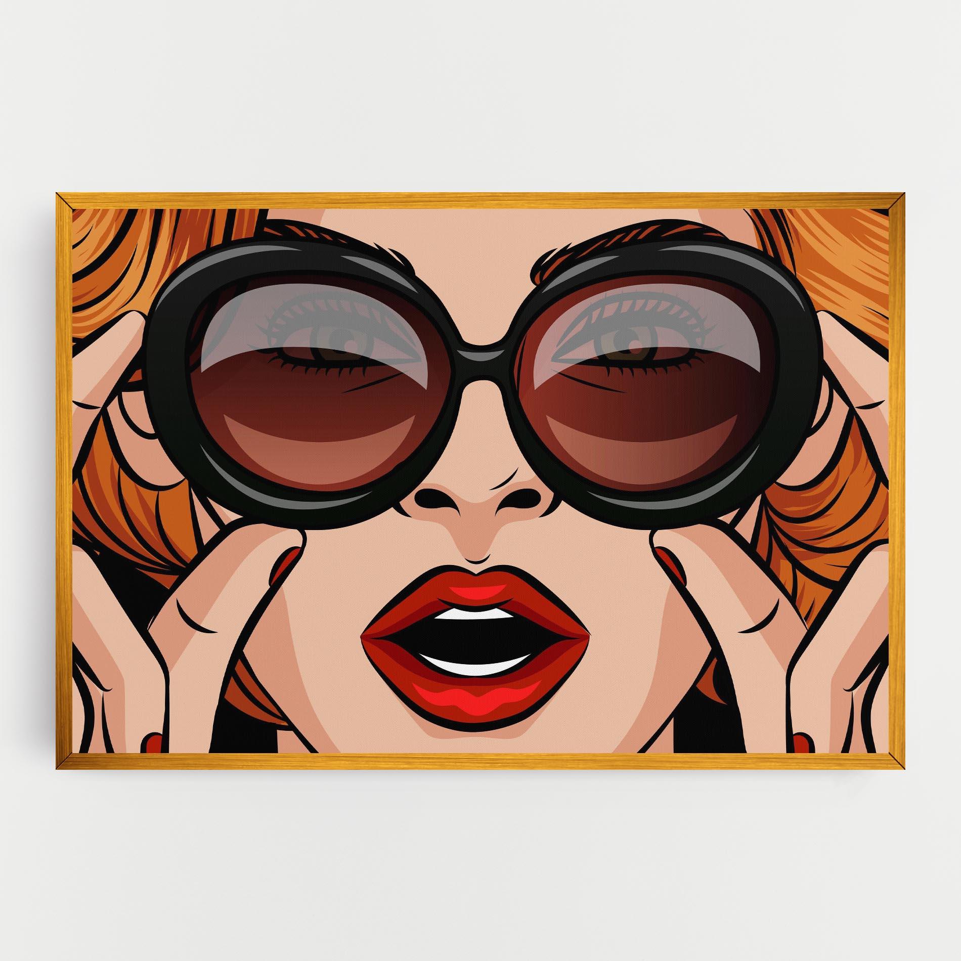 Vászonkép Pop Glasses Woman mockup 0