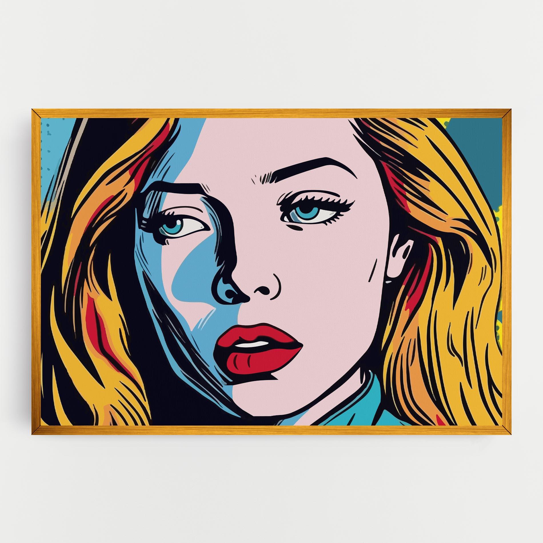 Vászonkép Pop Woman Art mockup 0