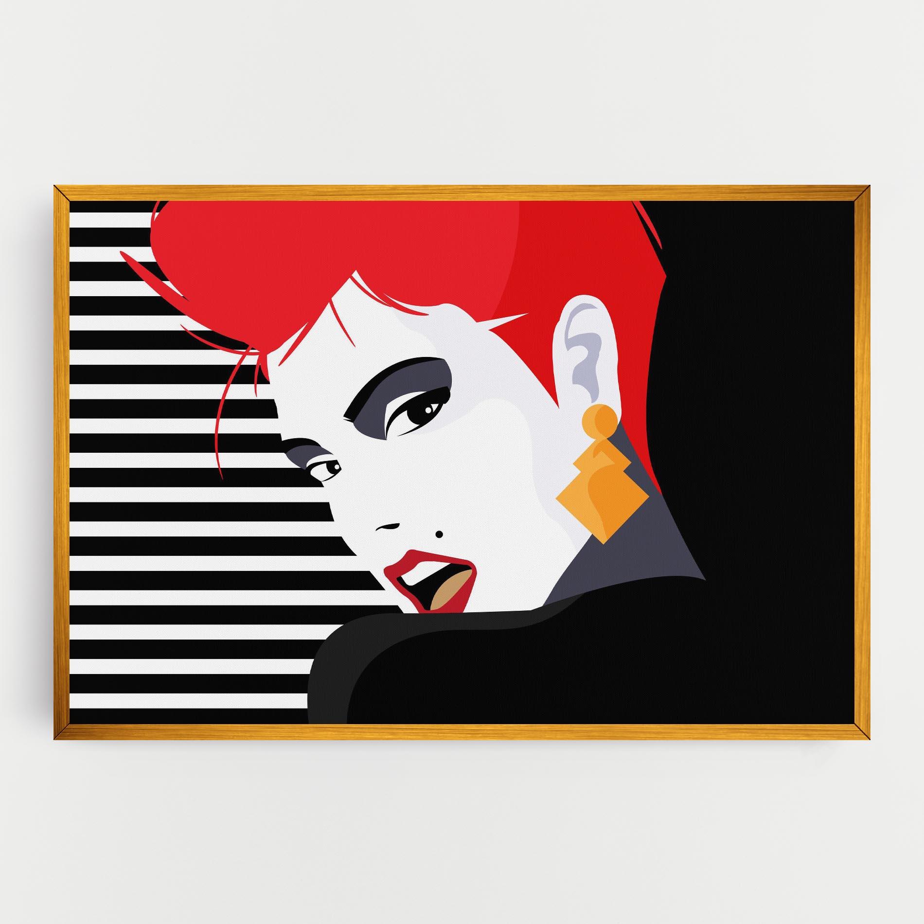 Vászonkép Red Pop Hair mockup 0