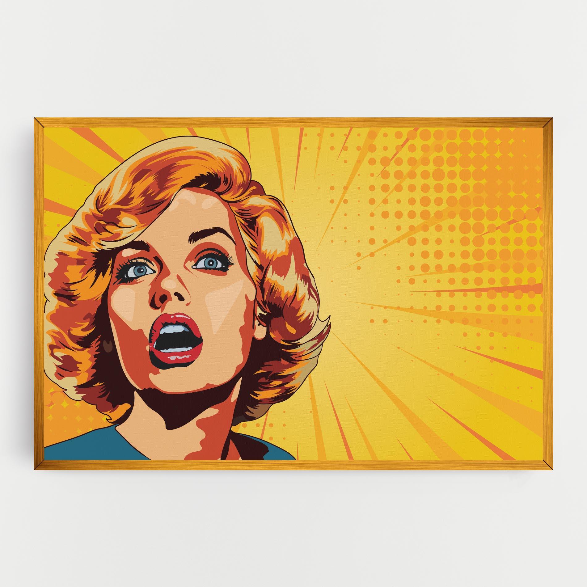 Vászonkép Surprised Blonde Lady mockup 0