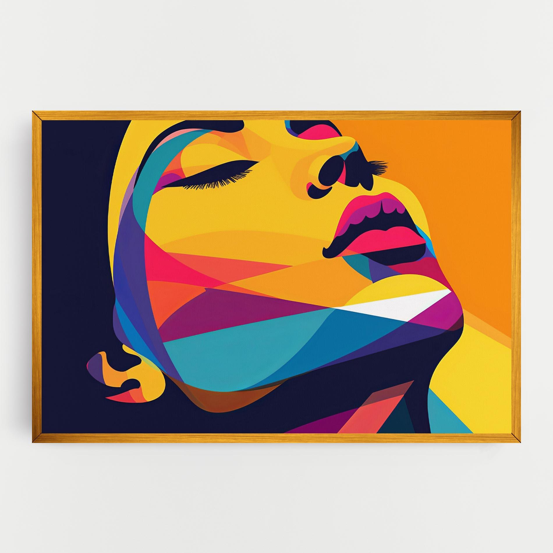 Vászonkép Yellow Pop Face mockup 0